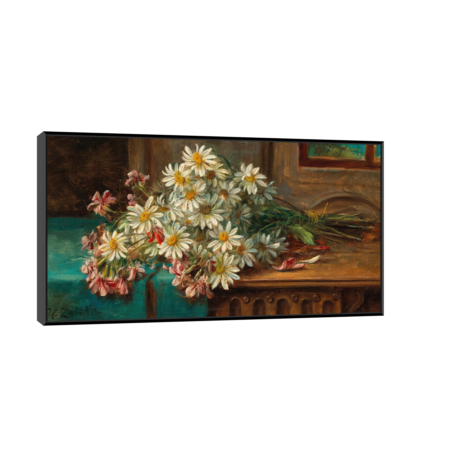 Umetnička slika A Bouquet of Daisies, Hans Zatzka na platnu - NS Canvas Shop