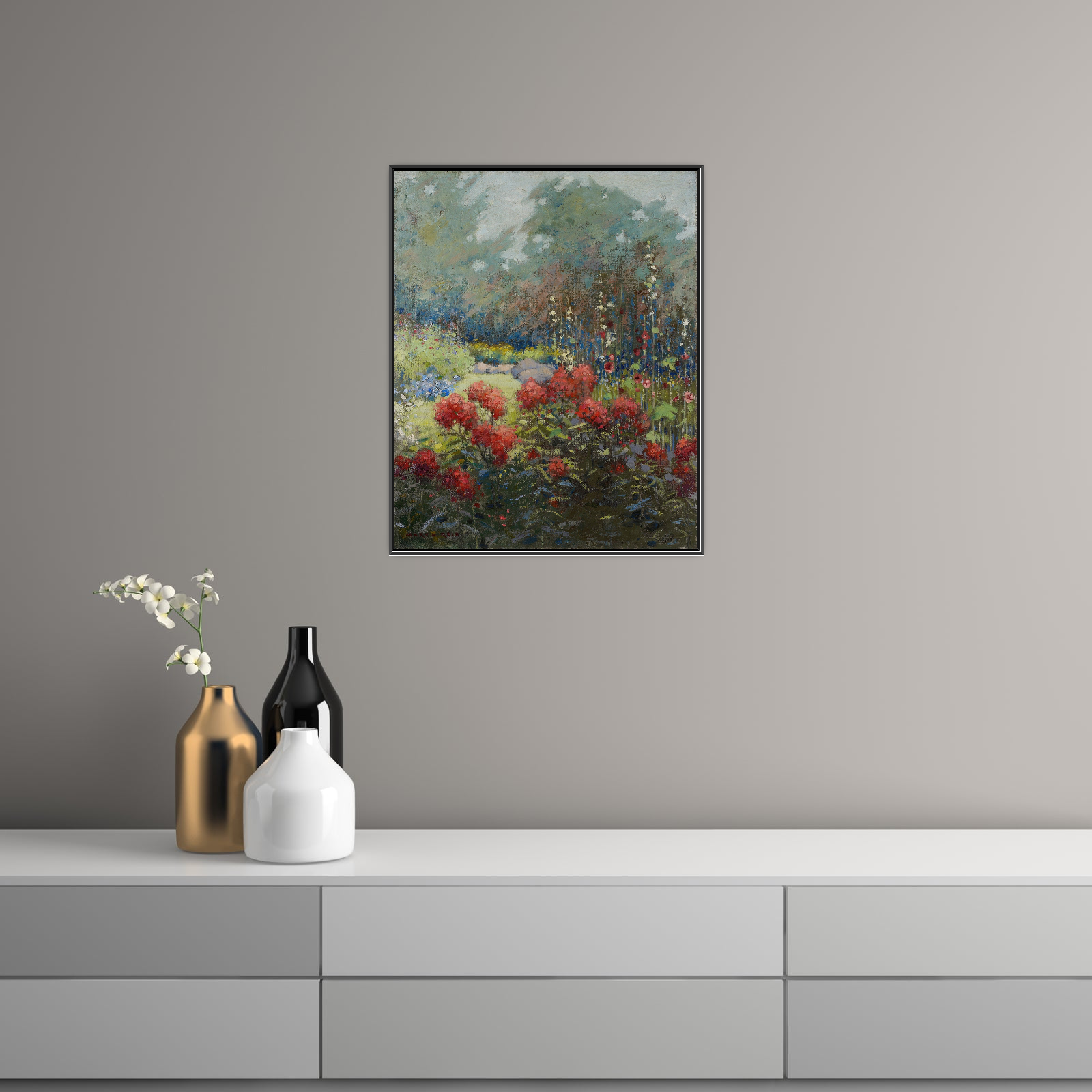 Umetnička slika A Garden in September, Mary Hiester Reid na platnu - NS Canvas Shop