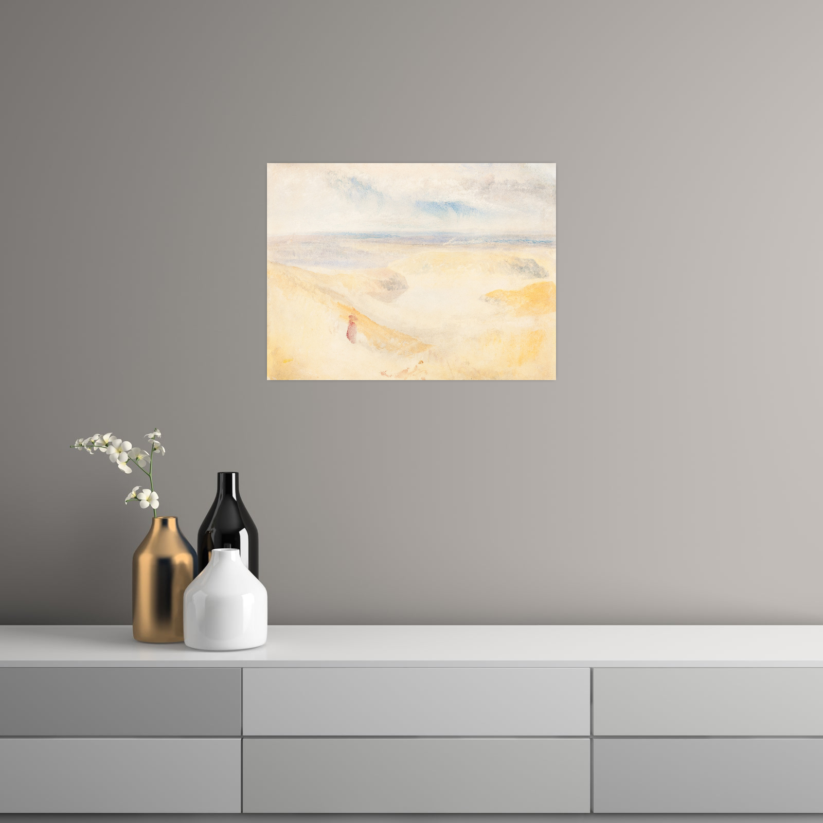 Umetnička slika A Yorkshire River, Joseph Mallord William Turner na platnu - NS Canvas Shop
