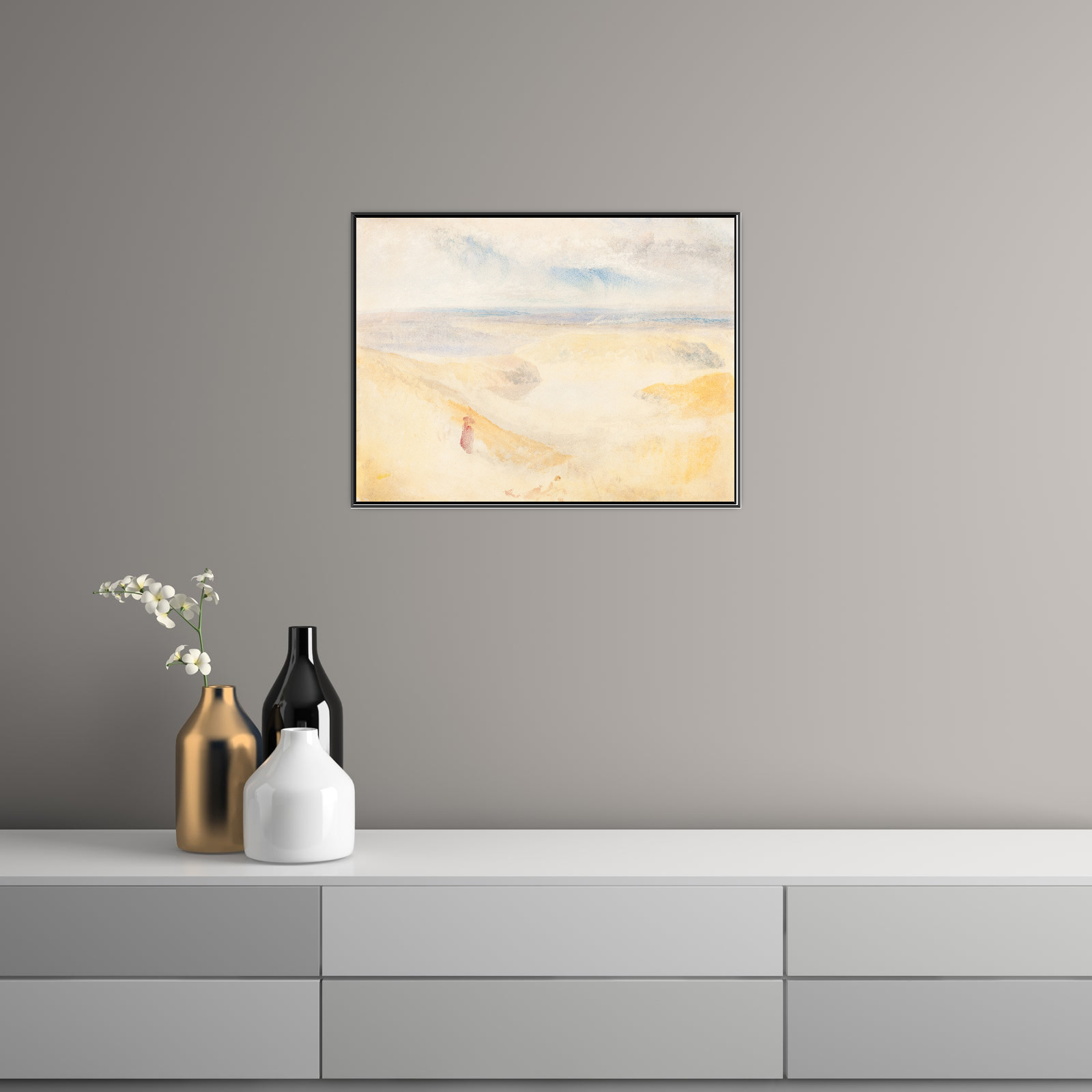 Umetnička slika A Yorkshire River, Joseph Mallord William Turner na platnu - NS Canvas Shop