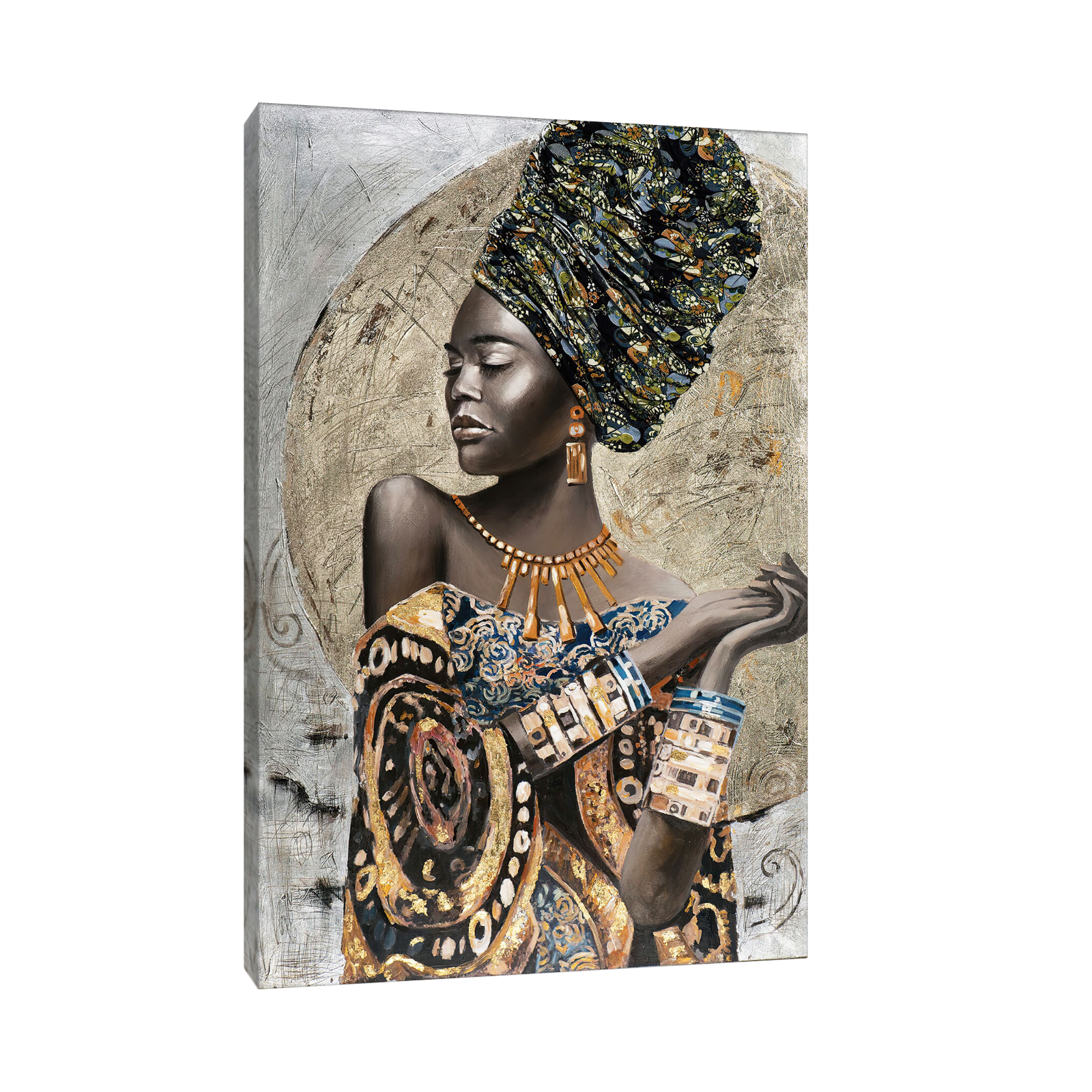 Umetnička slika Afrikanka na platnu - NS Canvas Shop