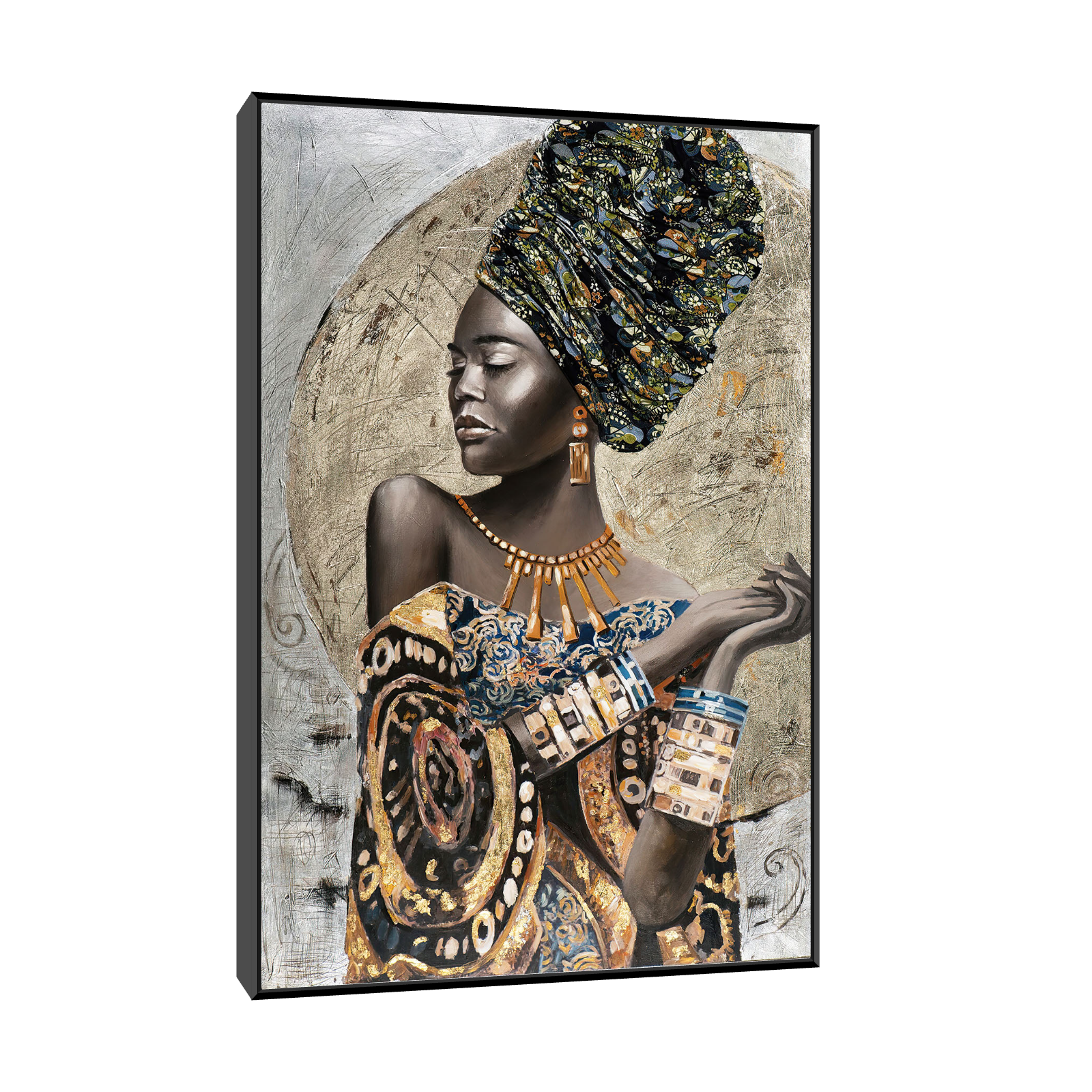 Umetnička slika Afrikanka na platnu - NS Canvas Shop