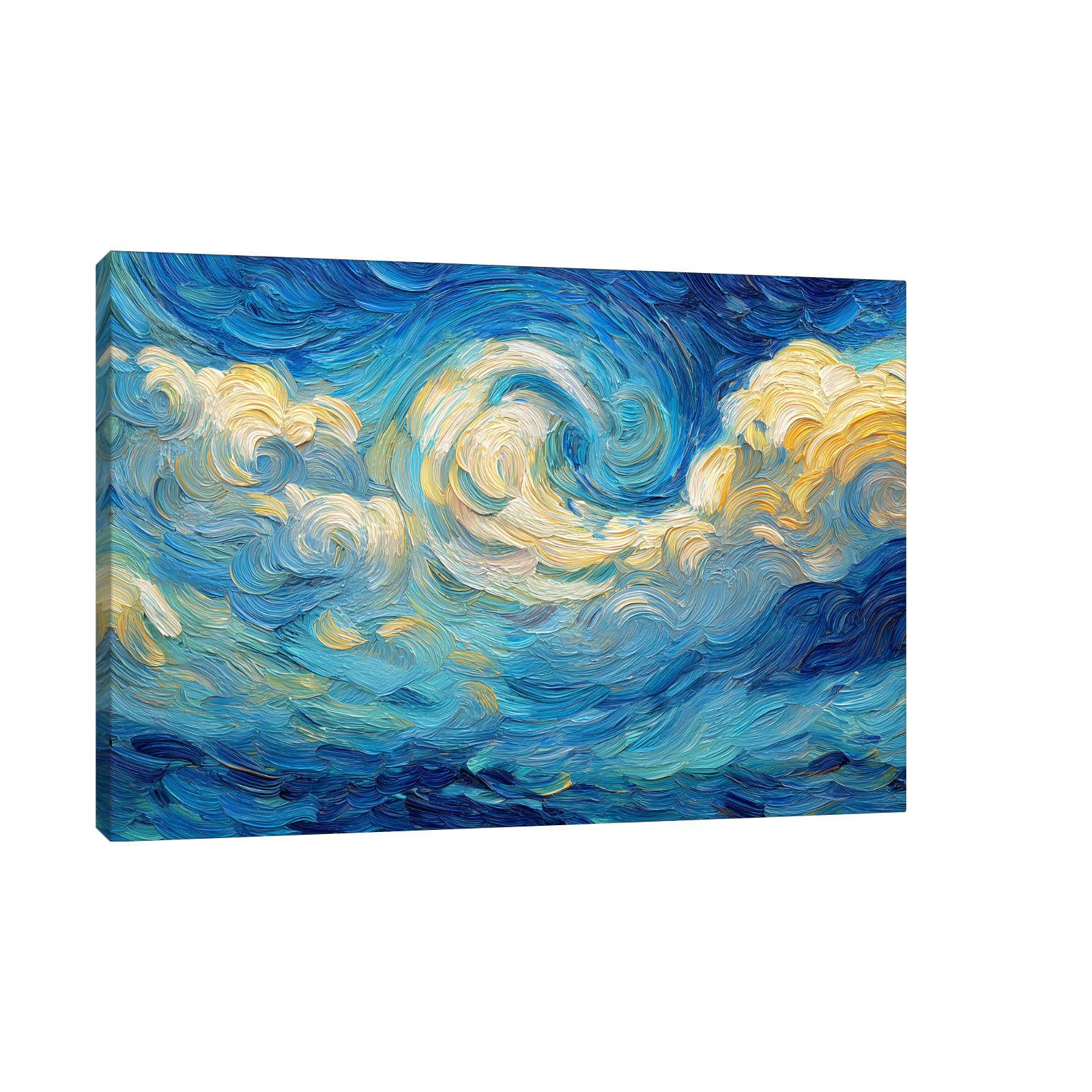 Apstraktni talasi u plavim tonovima