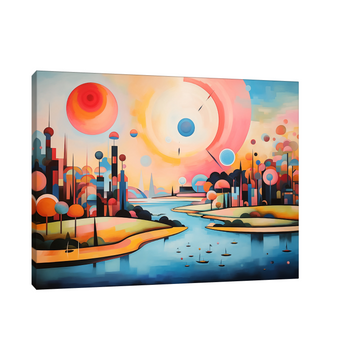 Umetnička slika Bajkovit grad na platnu - NS Canvas Shop