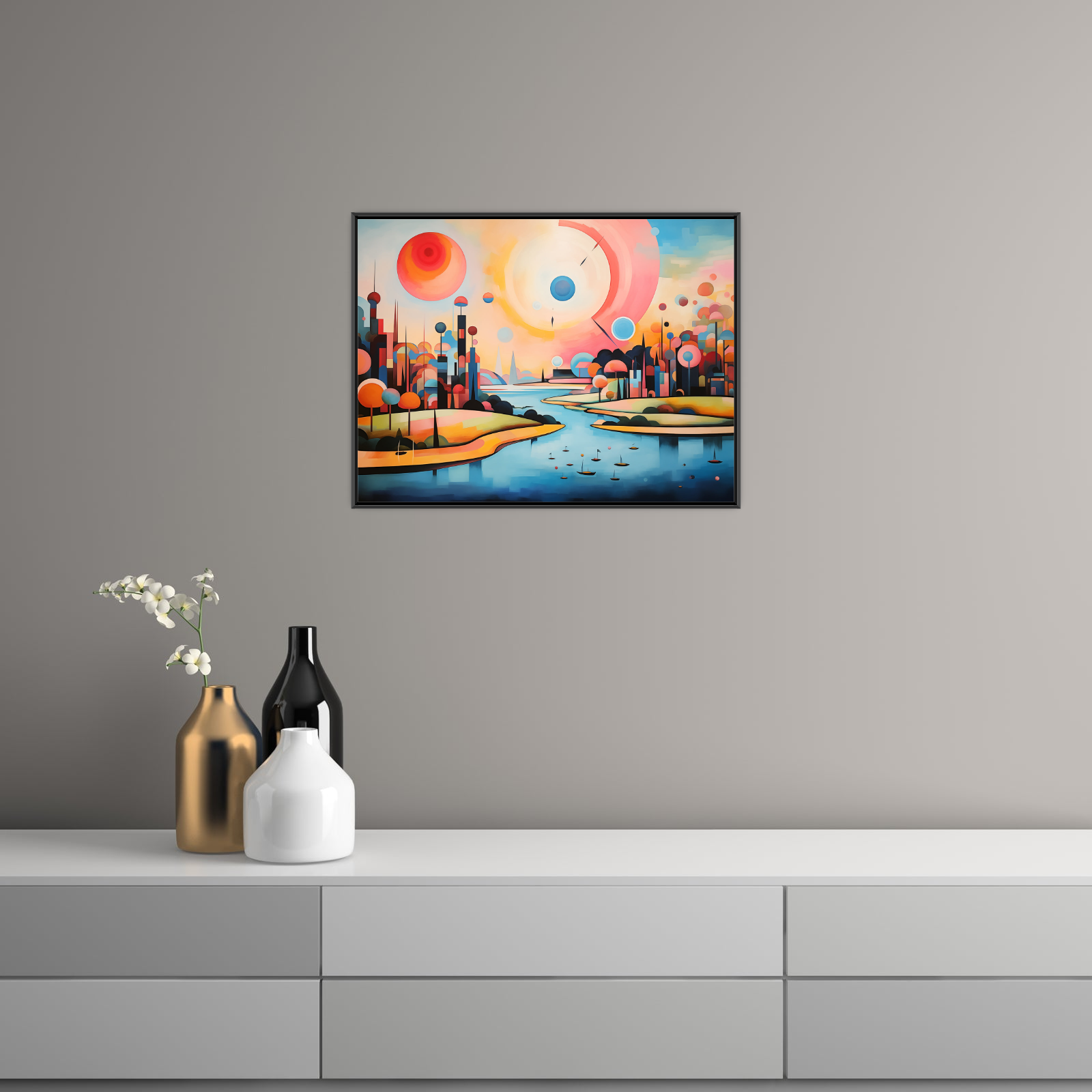 Umetnička slika Bajkovit grad na platnu - NS Canvas Shop