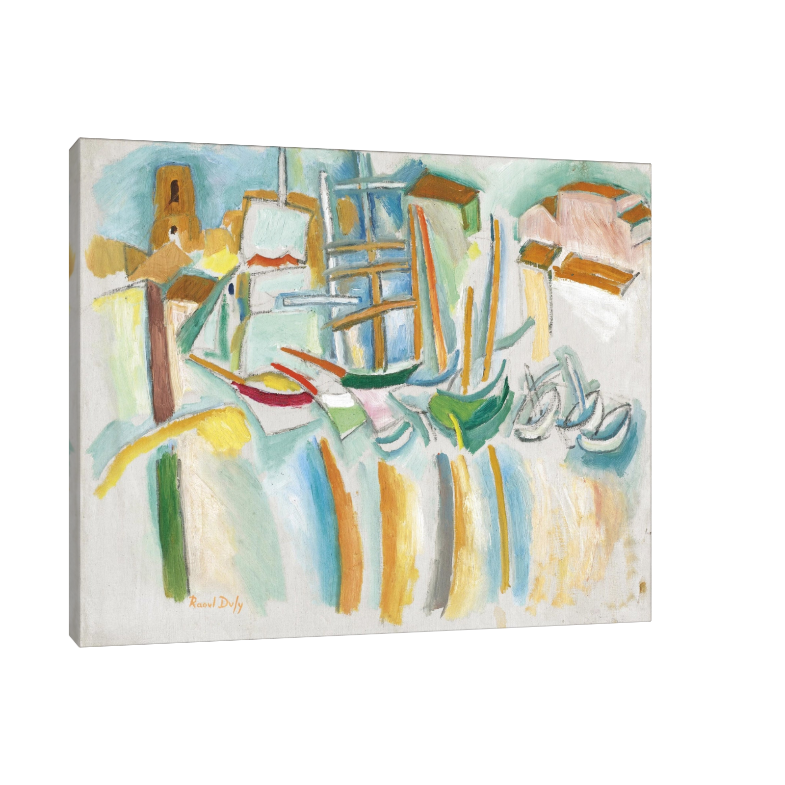 Umetnička slika Bateaux et barques aux Martigues, Raoul Dufy na platnu - NS Canvas Shop