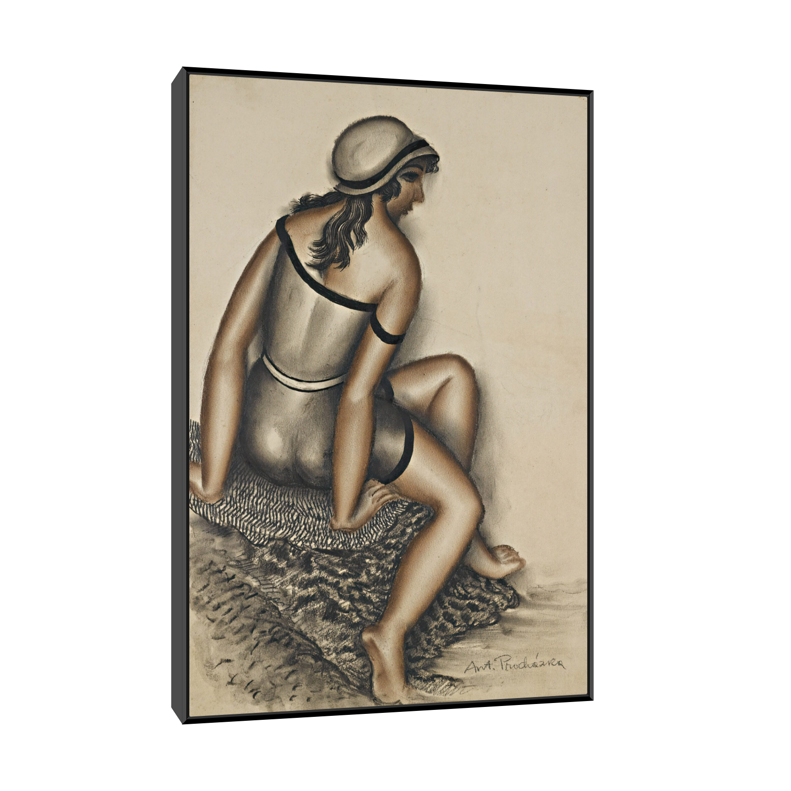 Umetnička slika Bathing Girl, Antonin Procházka na platnu - NS Canvas Shop