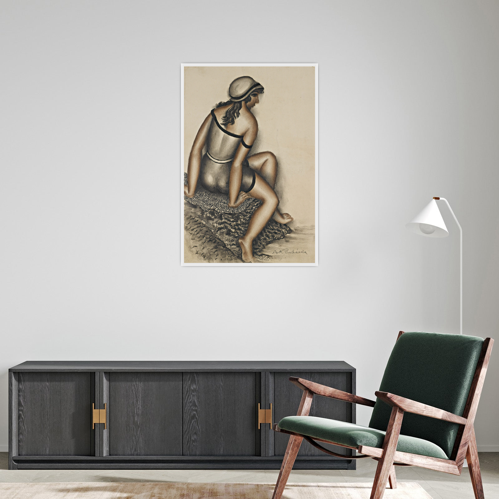 Umetnička slika Bathing Girl, Antonin Procházka na platnu - NS Canvas Shop