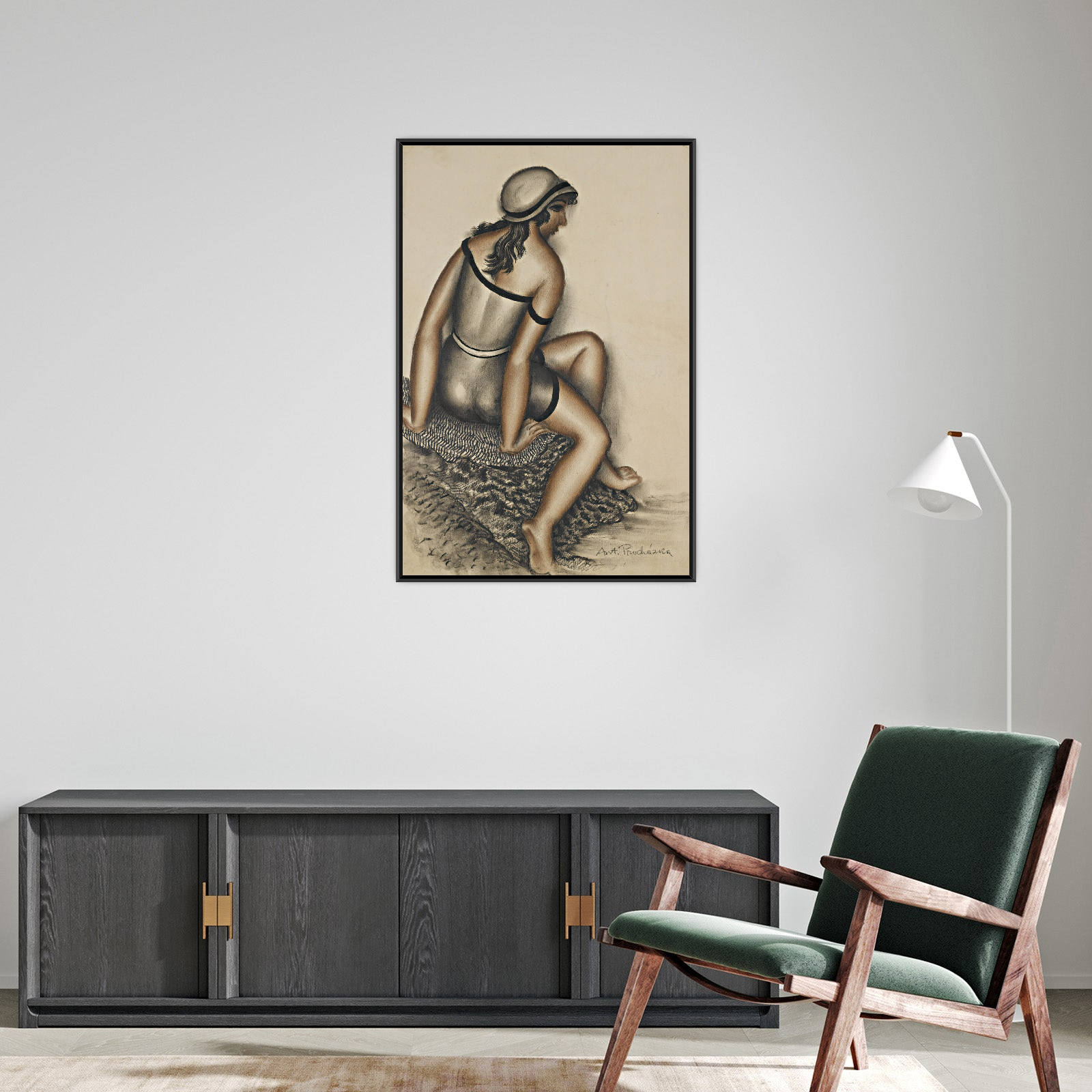 Umetnička slika Bathing Girl, Antonin Procházka na platnu - NS Canvas Shop