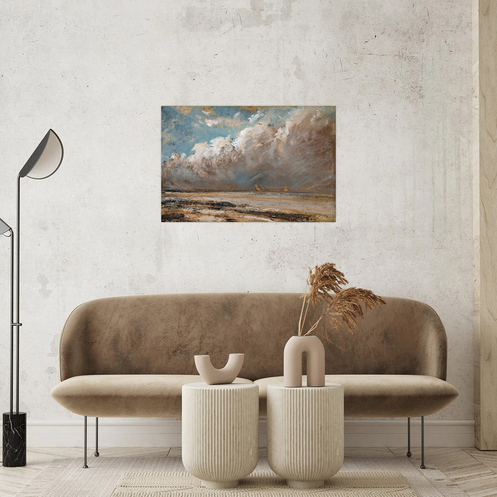 Umetnička slika Beach in Normandy, Gustave Courbet na platnu - NS Canvas Shop