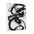 Umetnička slika Black brushstrokes IV na platnu - NS Canvas Shop