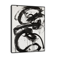 Umetnička slika Black brushstrokes IV na platnu - NS Canvas Shop