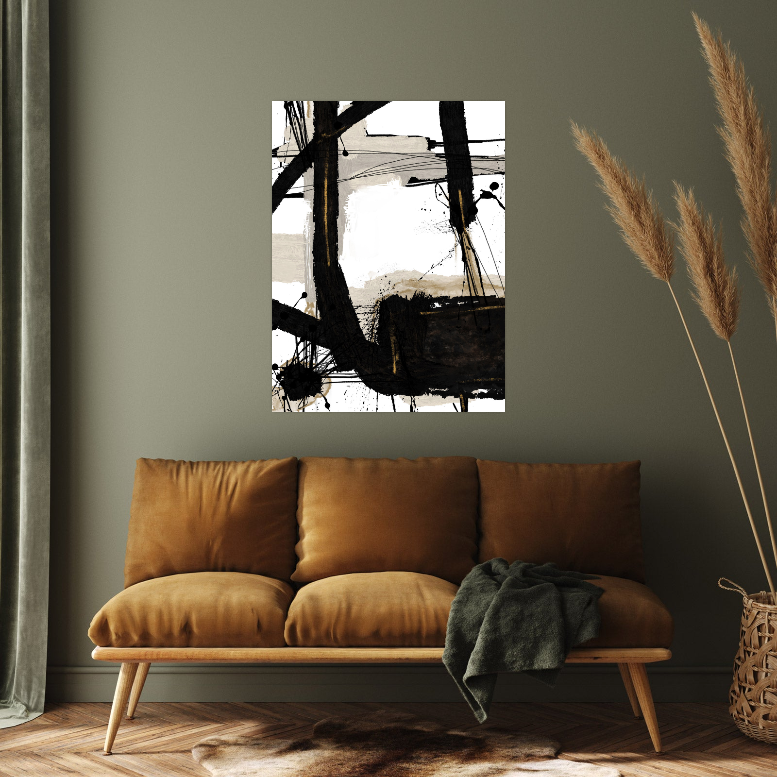 Umetnička slika Black harmony na platnu - NS Canvas Shop