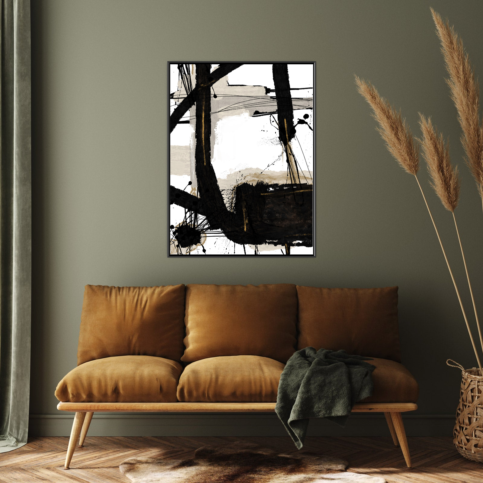 Umetnička slika Black harmony na platnu - NS Canvas Shop