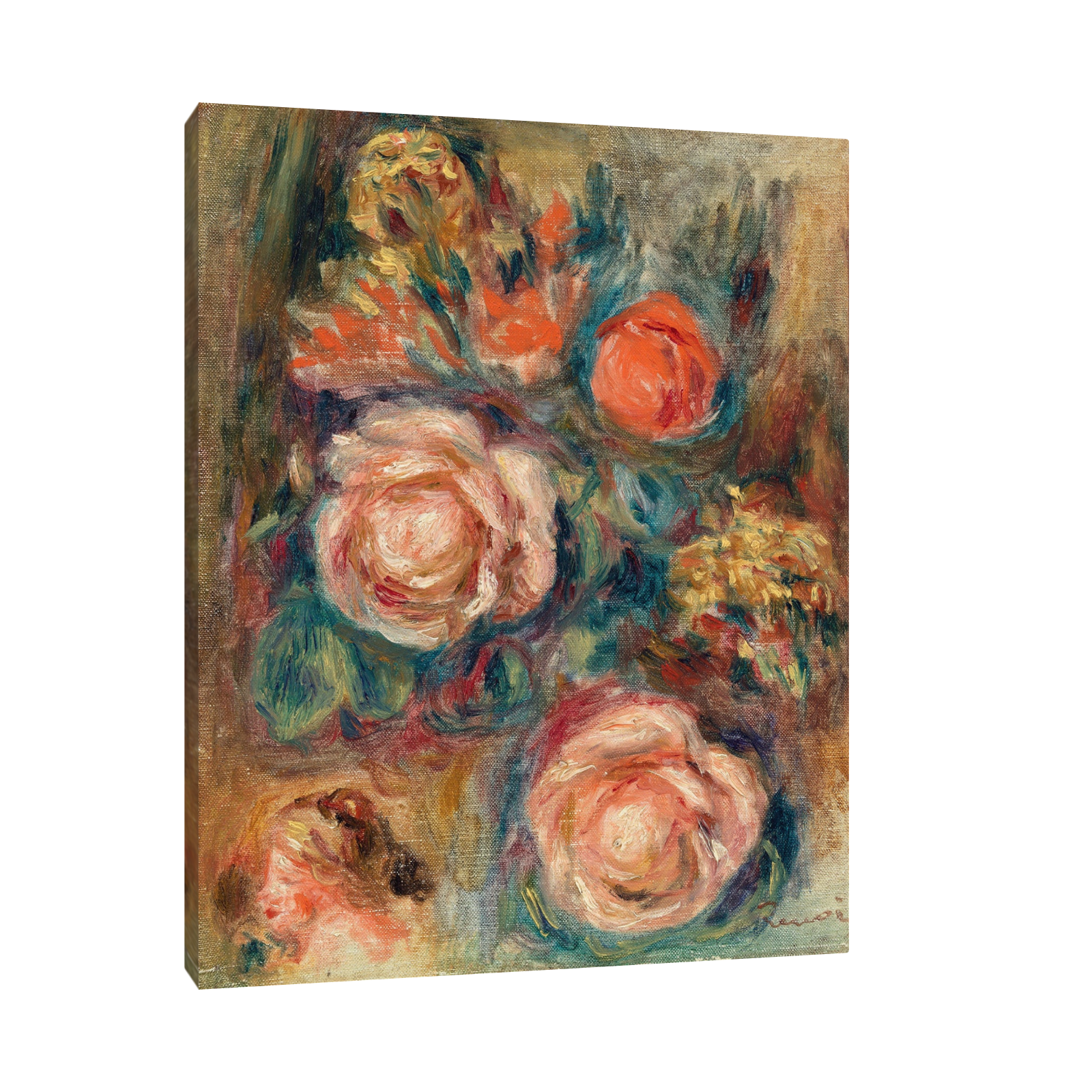 Umetnička slika Bouquet of Roses, Pierre-Auguste Renoir na platnu - NS Canvas Shop