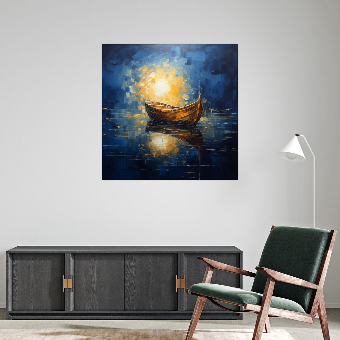 Umetnička slika Brod na pučini na platnu - NS Canvas Shop