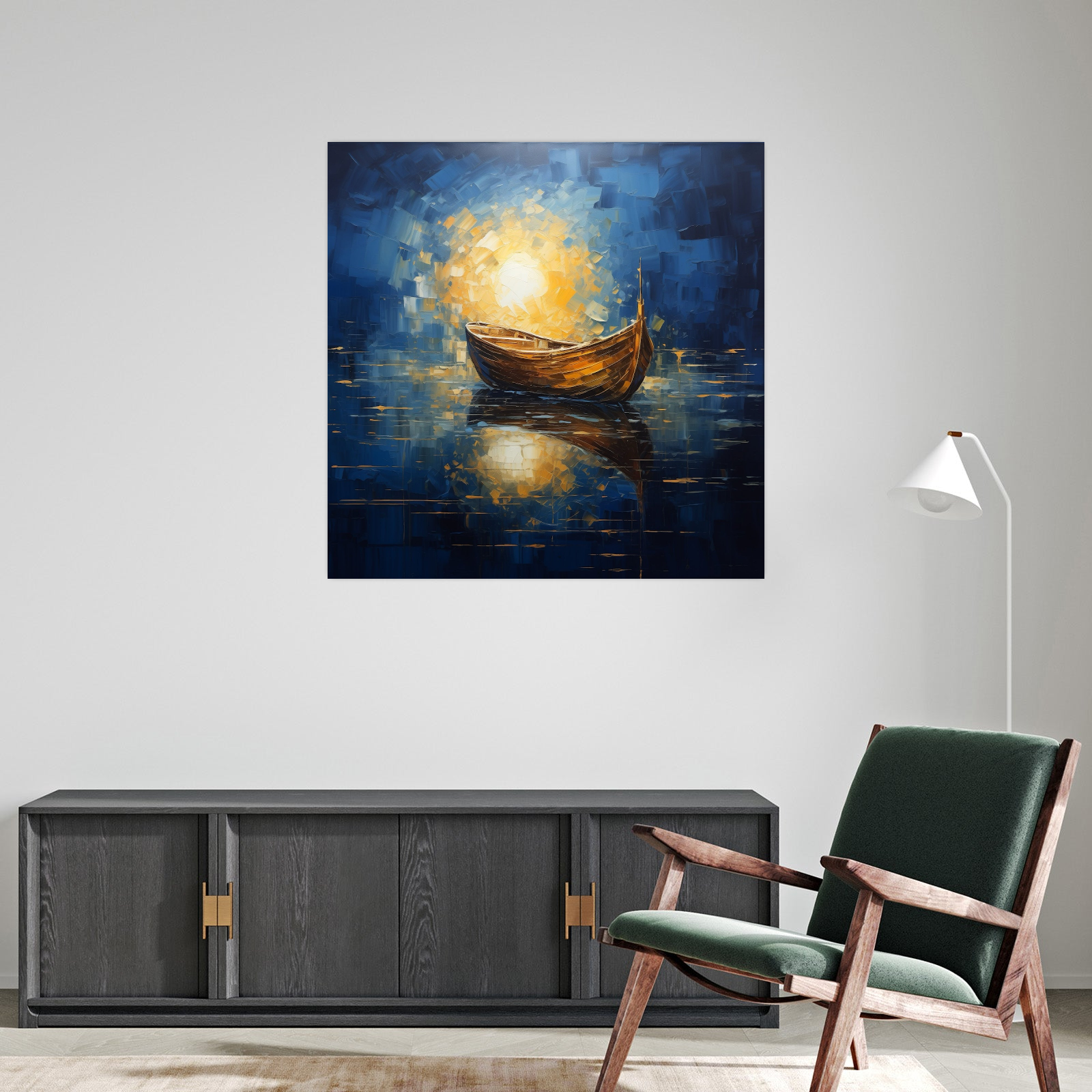 Umetnička slika Brod na pučini na platnu - NS Canvas Shop