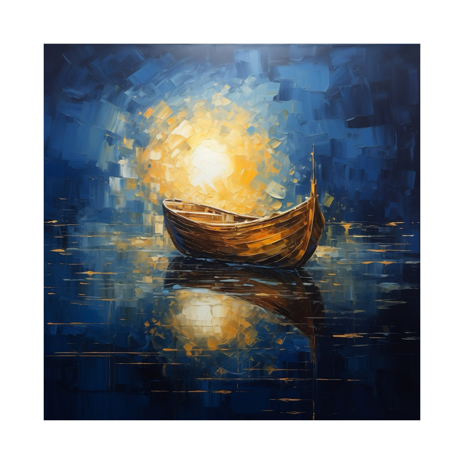 Umetnička slika Brod na pučini na platnu - NS Canvas Shop