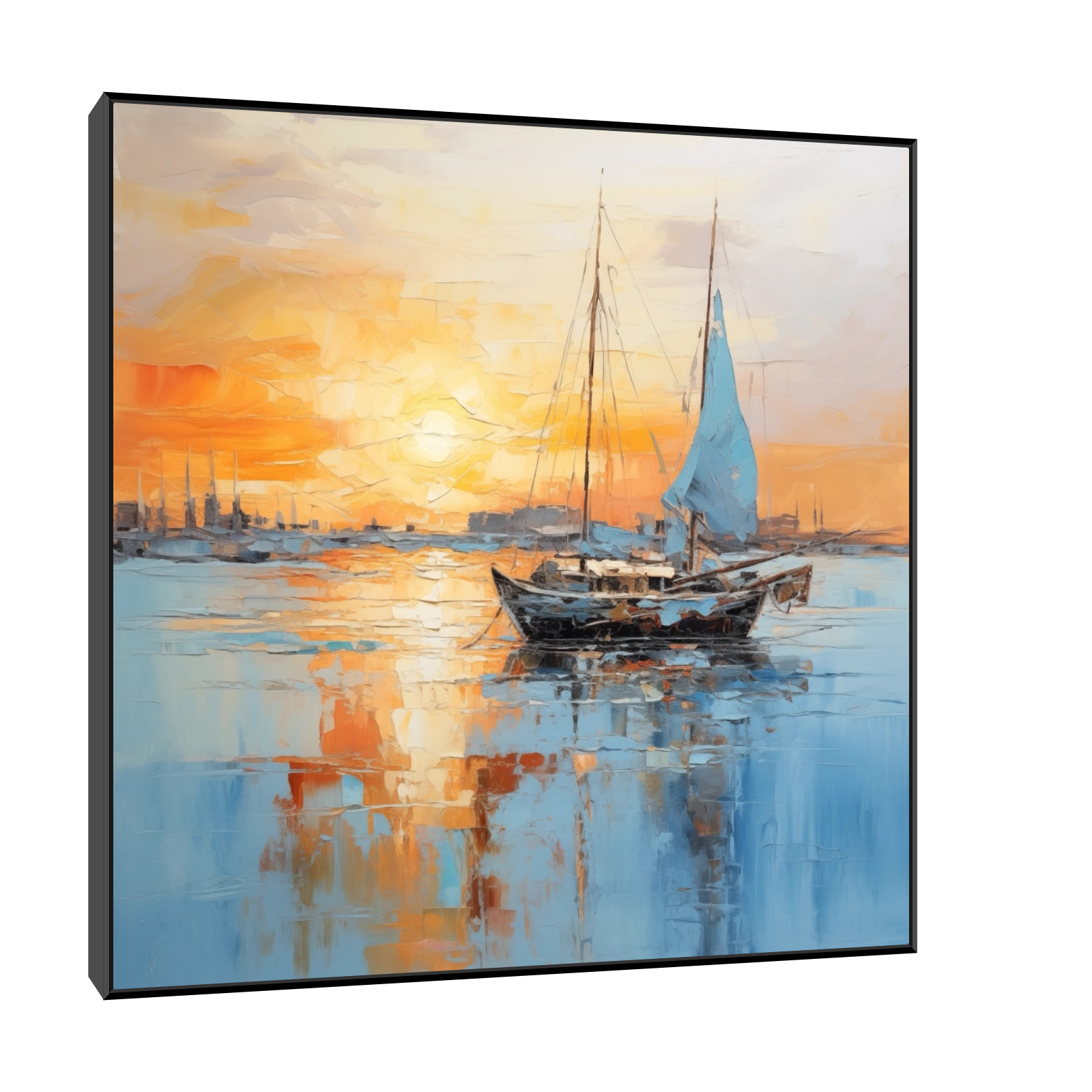 Umetnička slika Brod u zalasku na platnu - NS Canvas Shop
