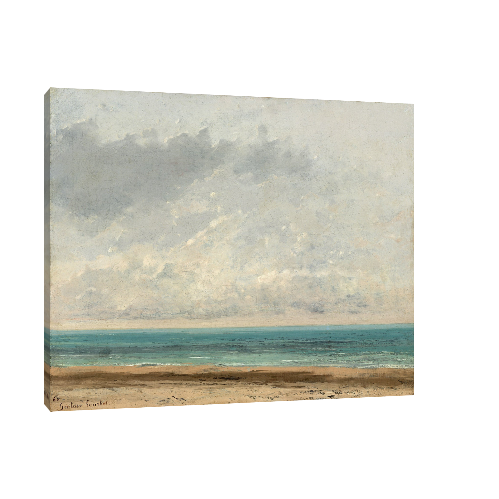 Umetnička slika Calm Sea, Gustave Courbet na platnu - NS Canvas Shop