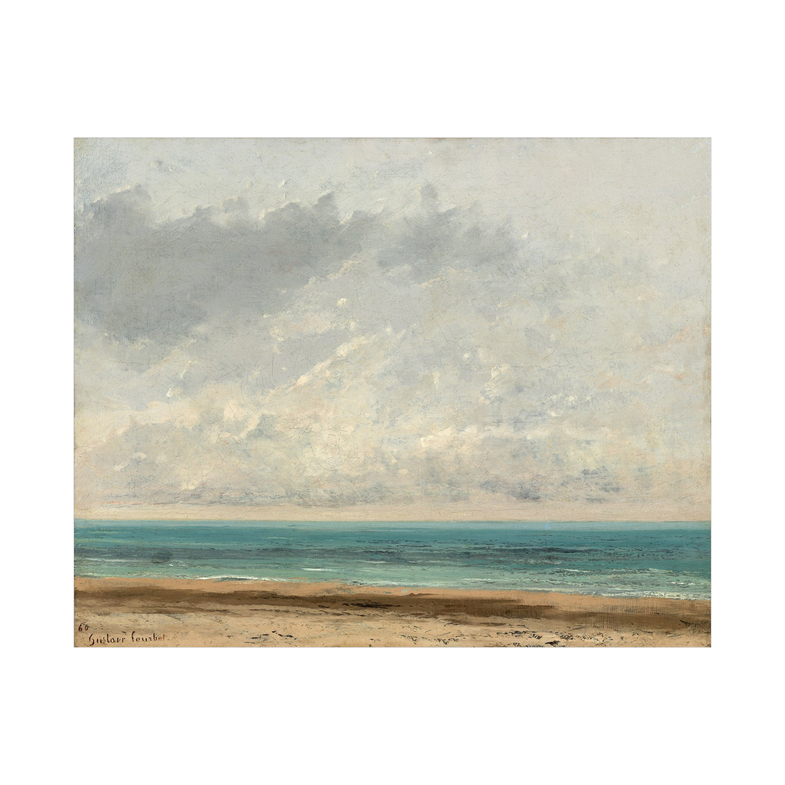 Umetnička slika Calm Sea, Gustave Courbet na platnu - NS Canvas Shop