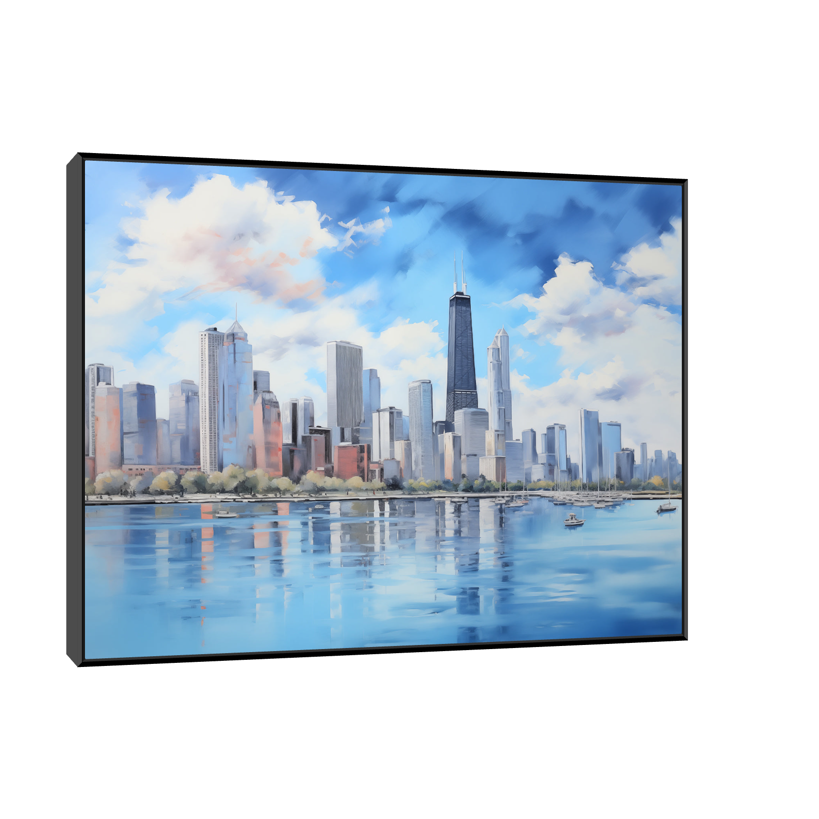 Umetnička slika Čikago pejzaž na platnu - NS Canvas Shop