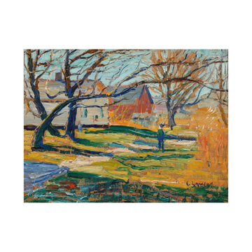 Umetnička slika Country Farmhouse, Ernest Lawson na platnu - NS Canvas Shop