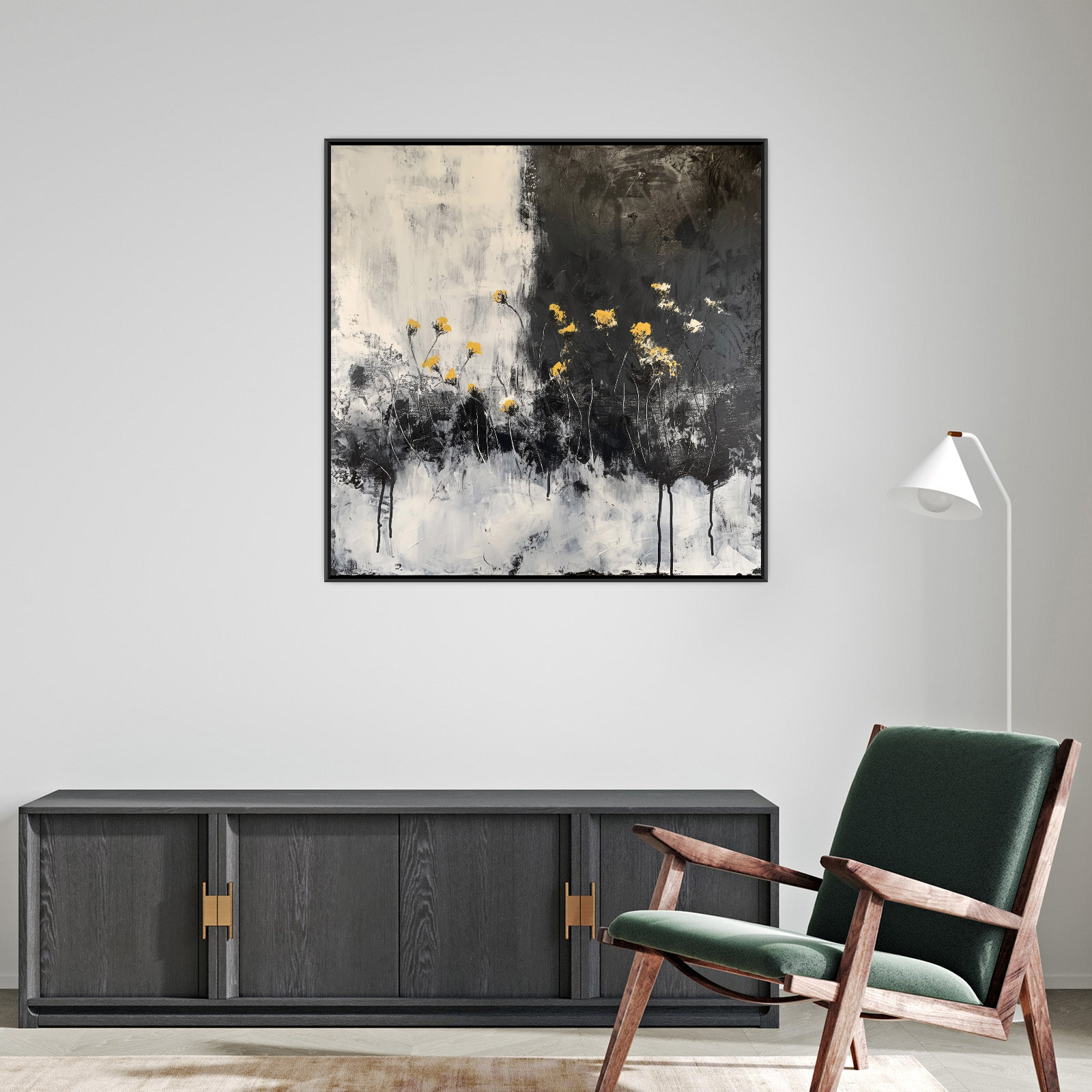 Umetnička slika Crno beli svet na platnu - NS Canvas Shop