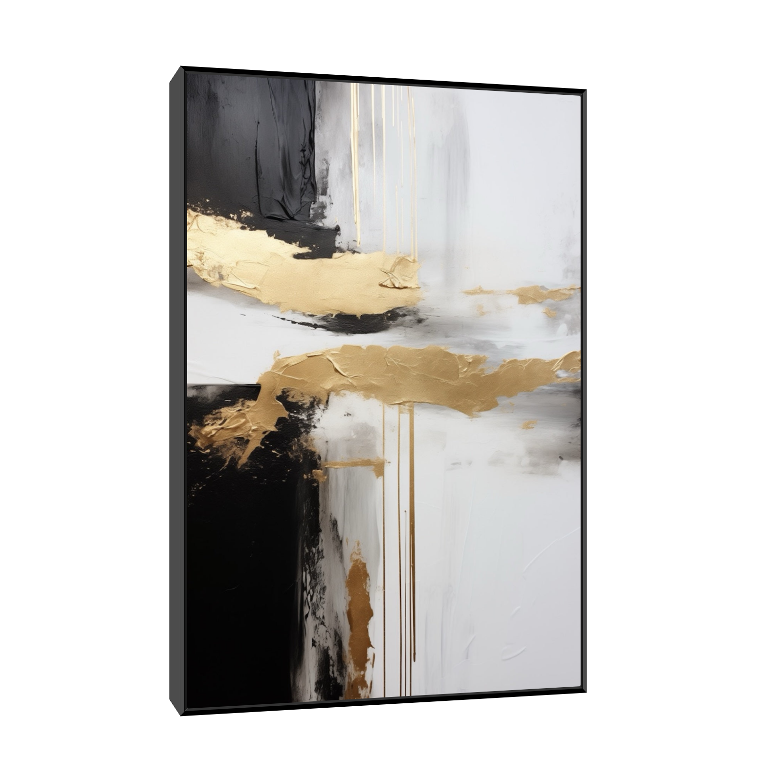 Umetnička slika Crno i zlatno II na platnu - NS Canvas Shop