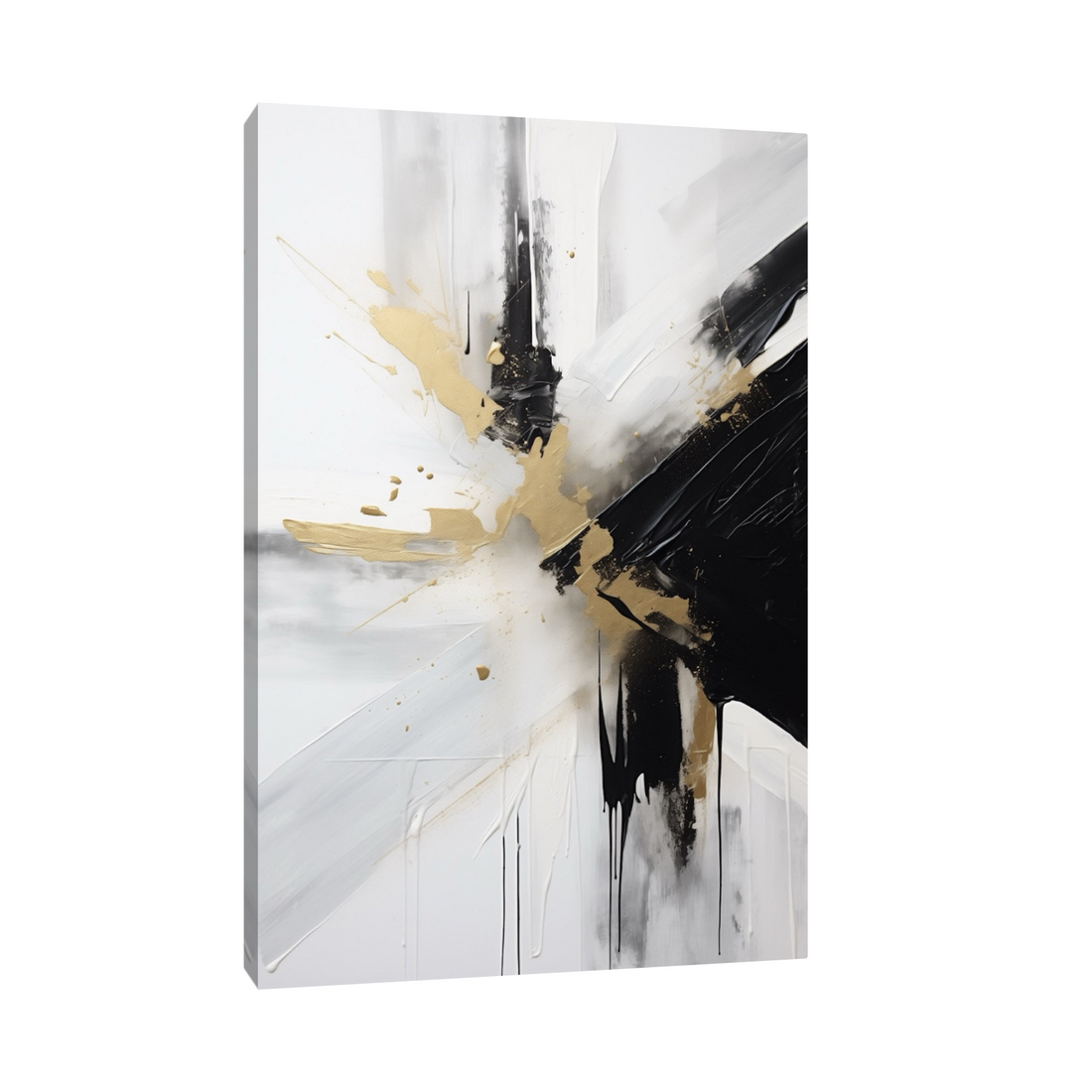 Umetnička slika Crno i zlatno III na platnu - NS Canvas Shop