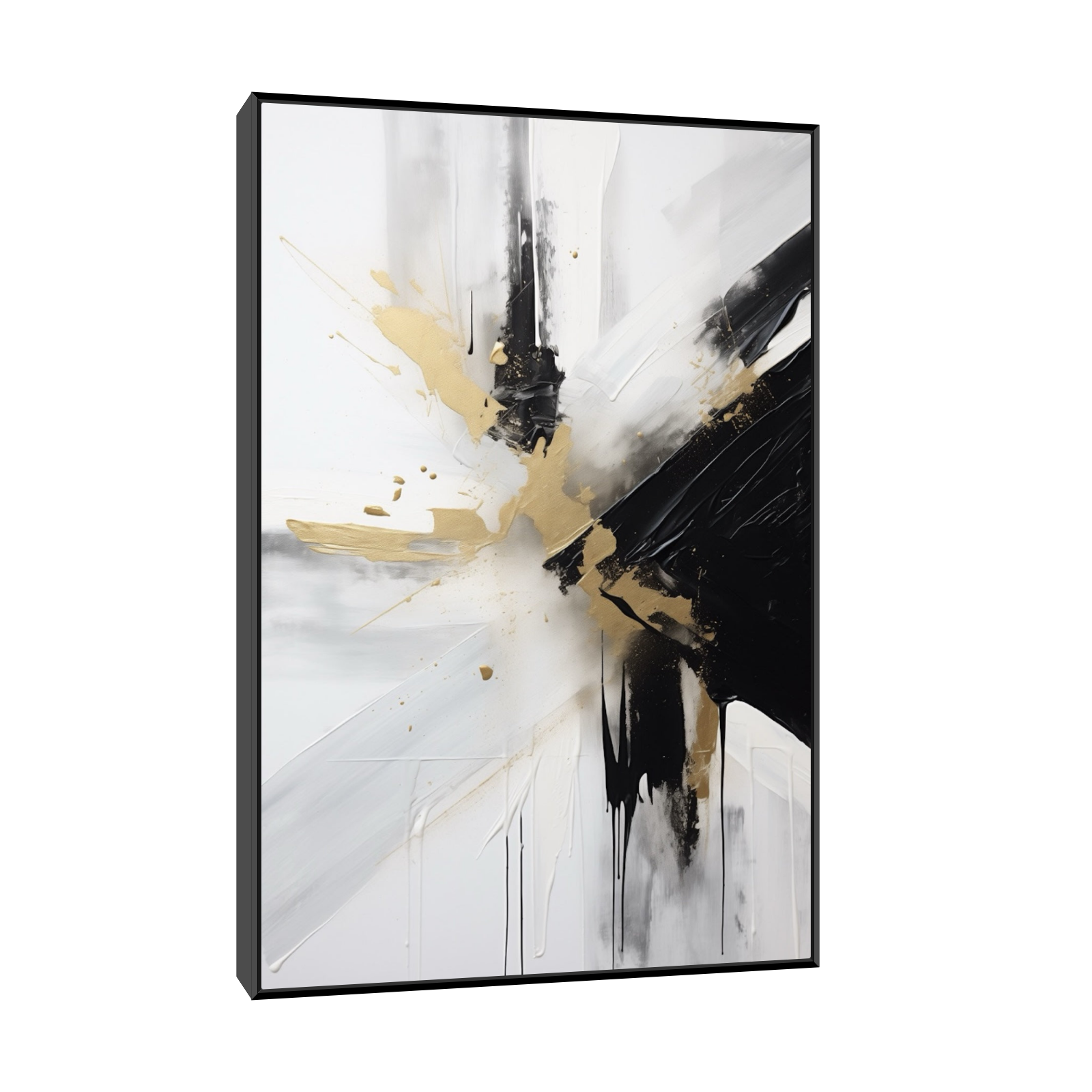 Umetnička slika Crno i zlatno III na platnu - NS Canvas Shop