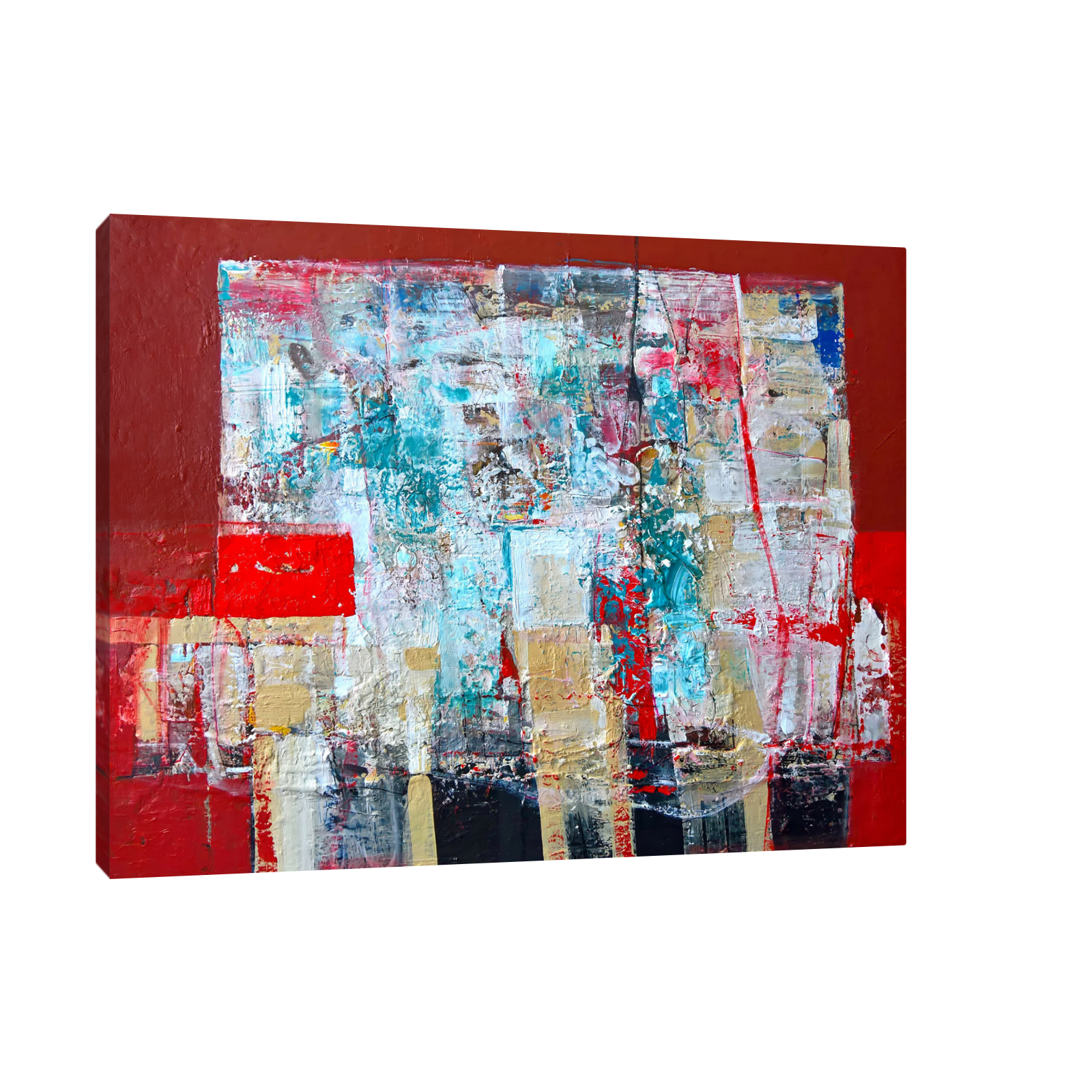 Umetnička slika Crvena ekspresija na platnu - NS Canvas Shop