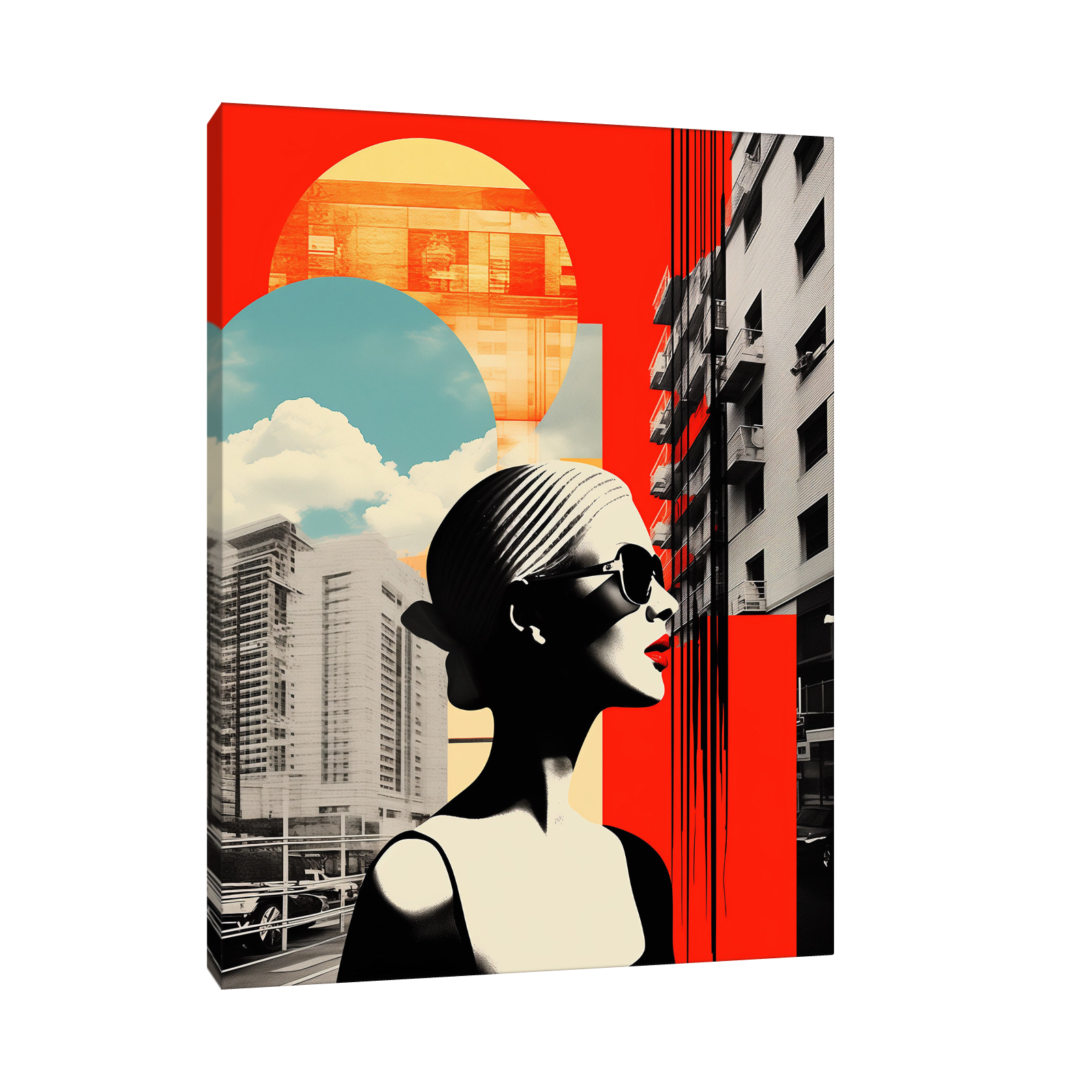 Umetnička slika Crvene usne na platnu - NS Canvas Shop