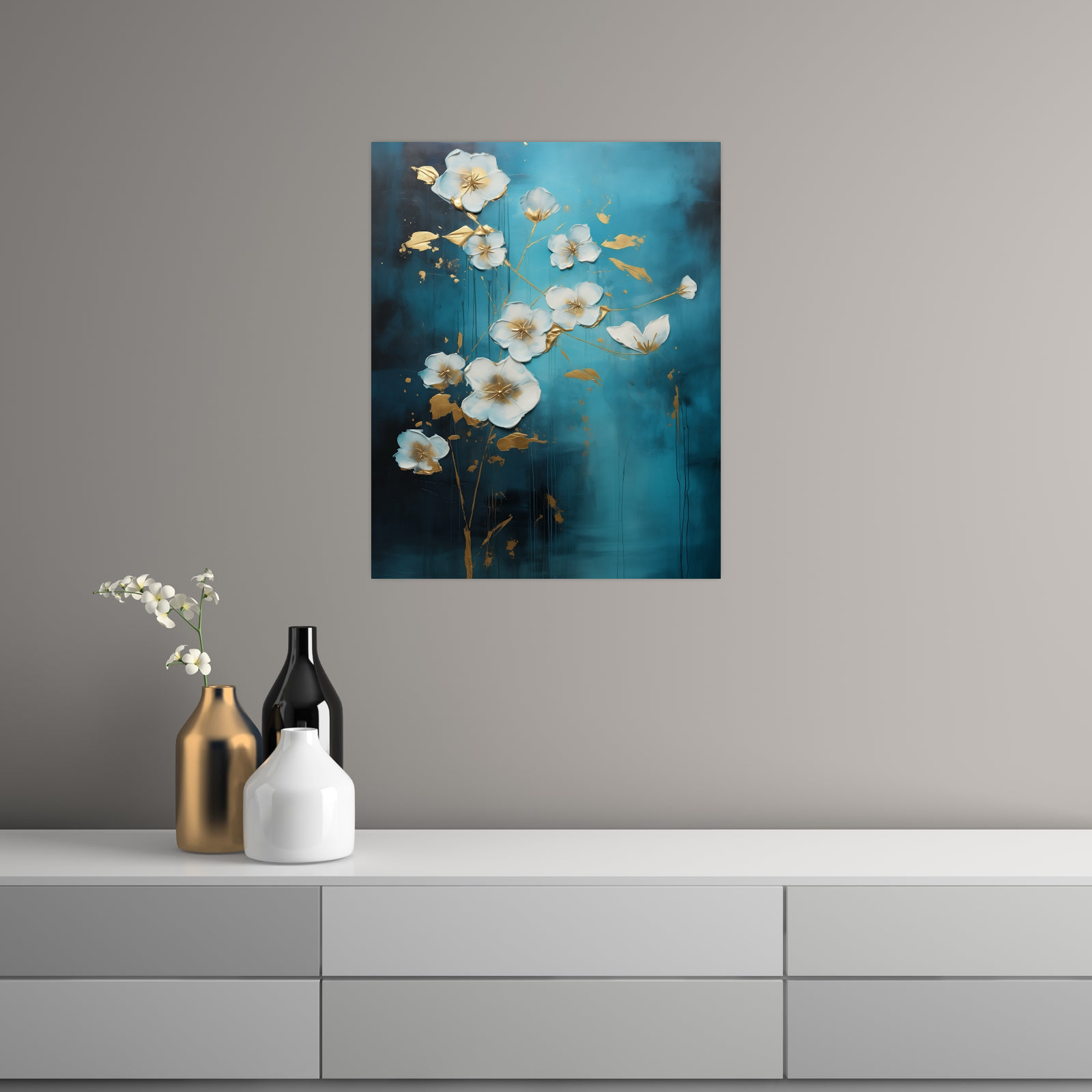 Umetnička slika Cvetna Impresija na platnu - NS Canvas Shop