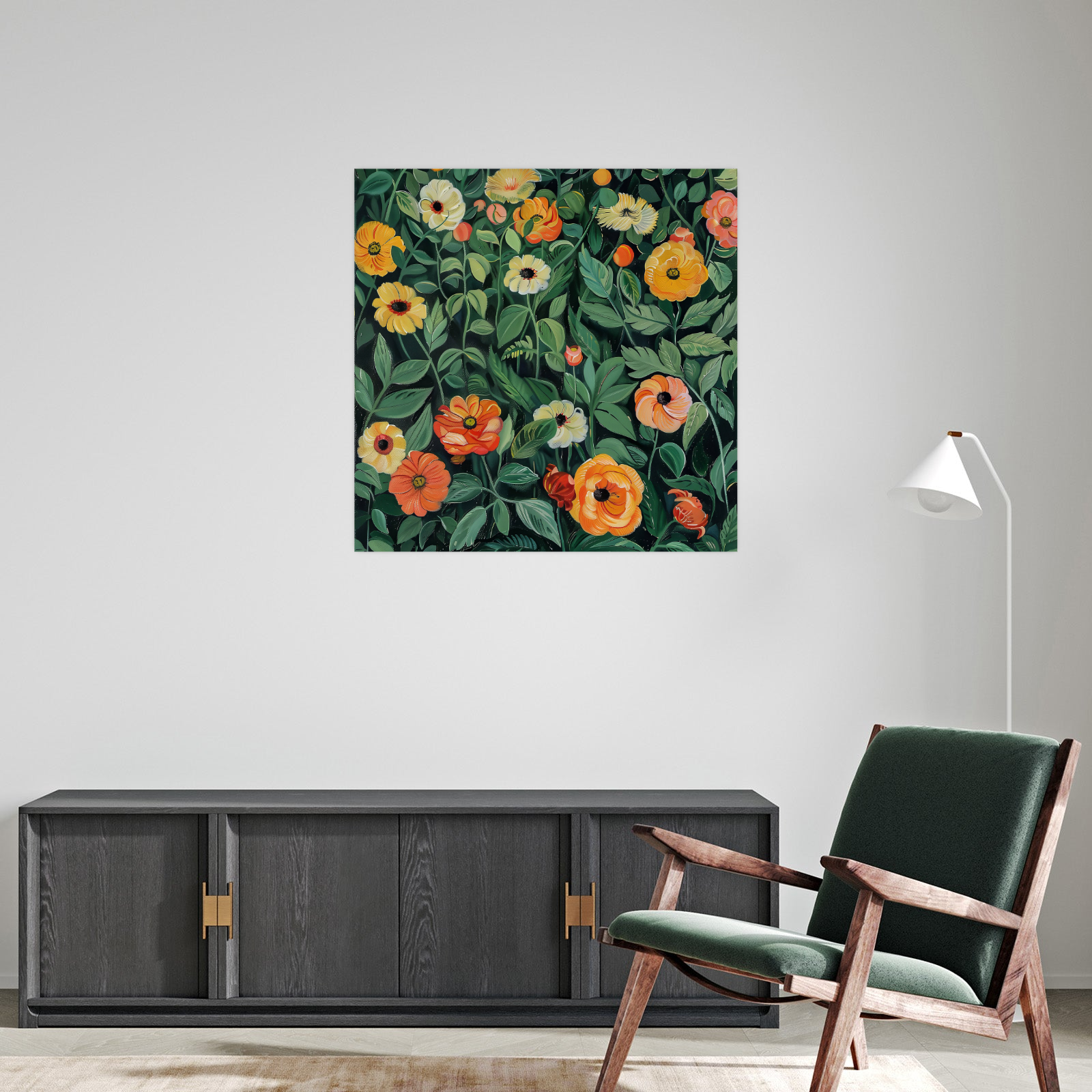 Umetnička slika Cvetno polje na platnu - NS Canvas Shop