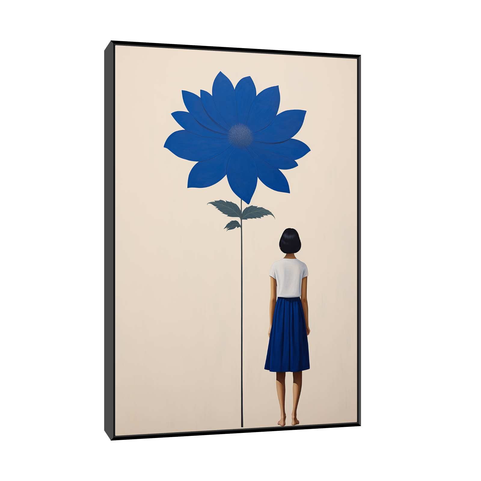 Umetnička slika Devojka i cveće na platnu - NS Canvas Shop