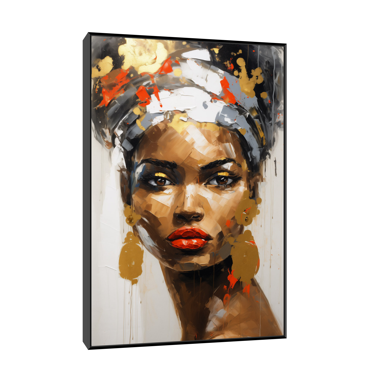 Umetnička slika Devojka sa braon minđušama na platnu - NS Canvas Shop