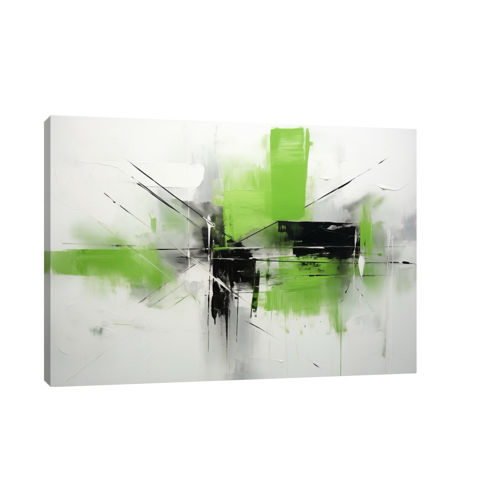 Umetnička slika Dinamično zelenilo na platnu - NS Canvas Shop