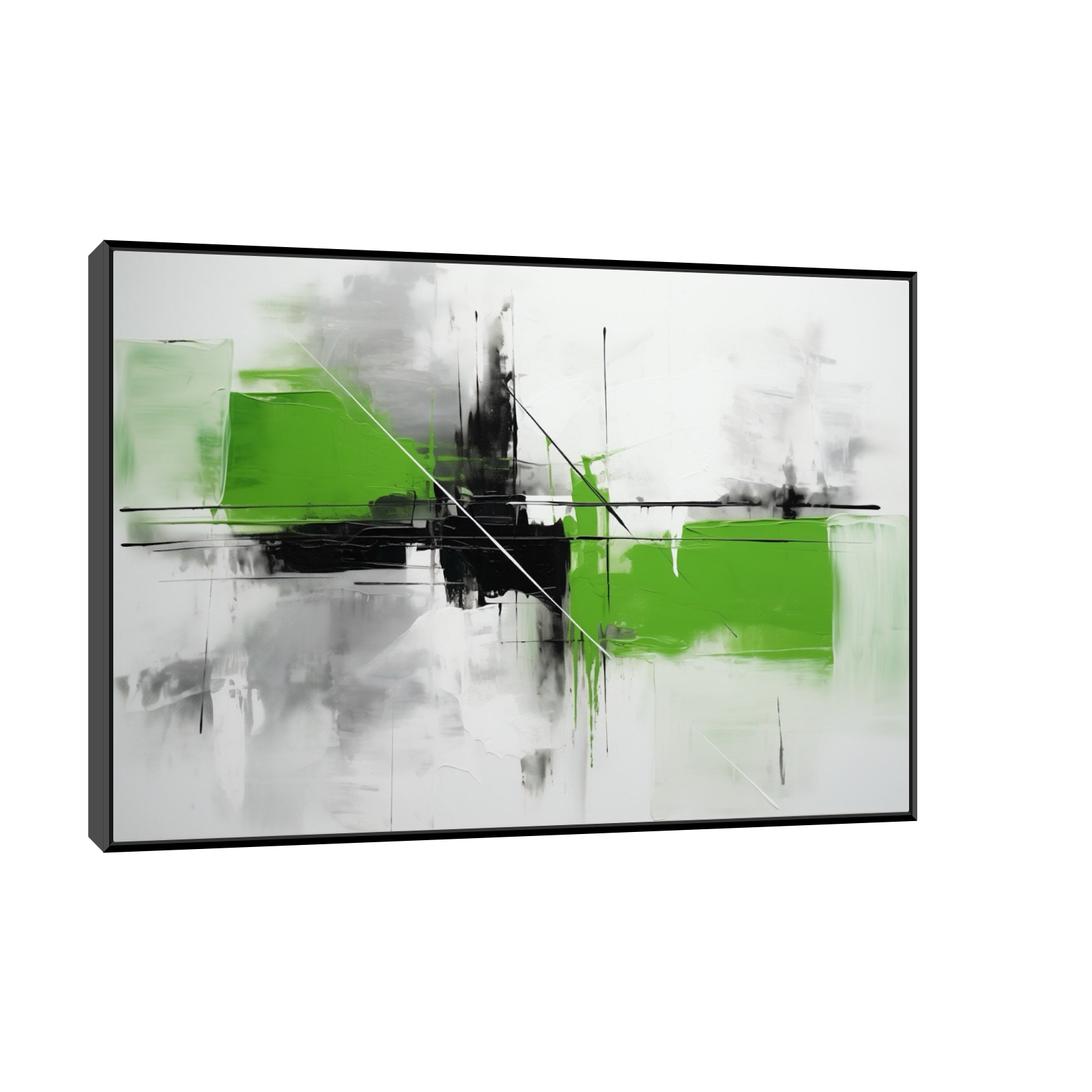 Umetnička slika Dinamično zelenilo 3 na platnu - NS Canvas Shop