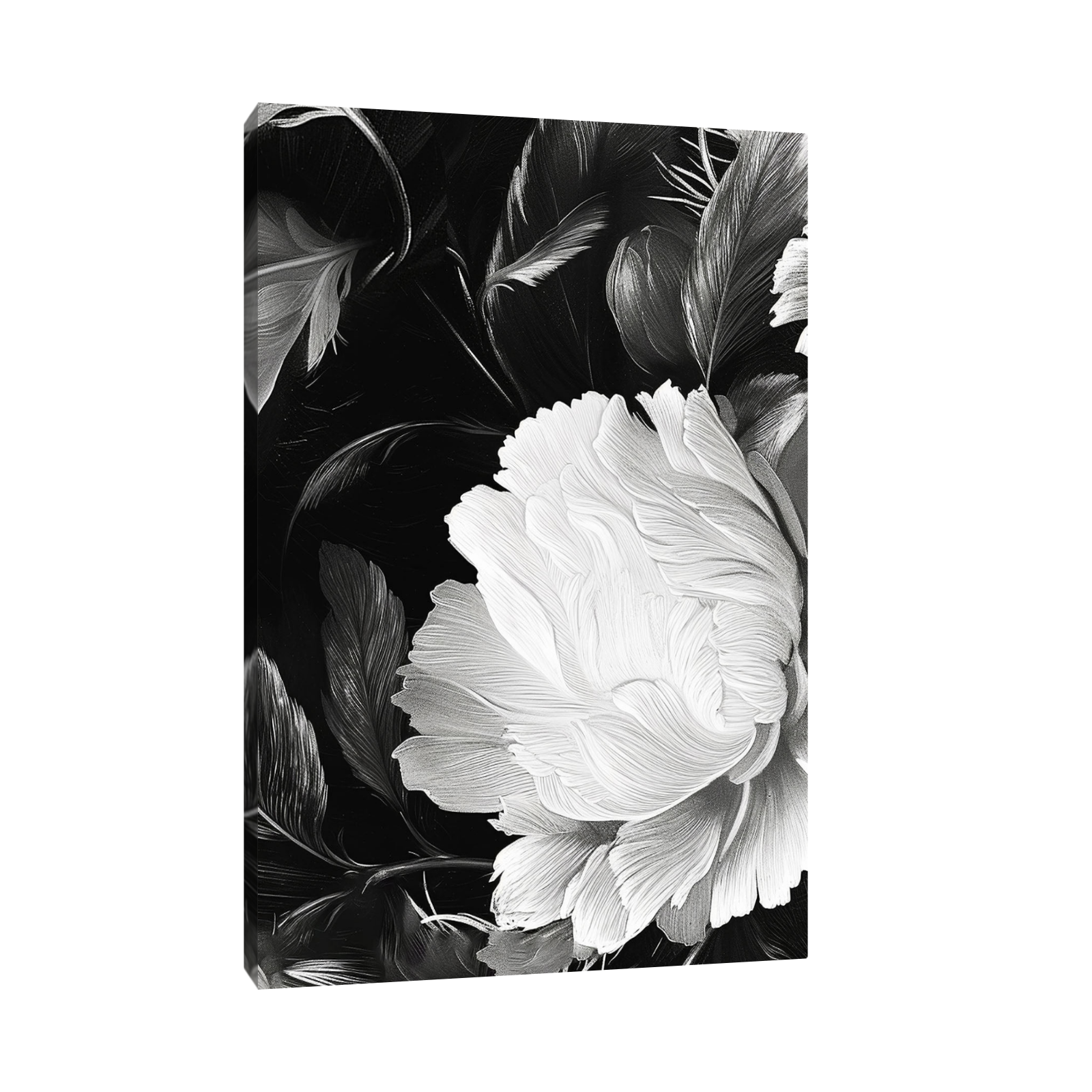Umetnička slika Floralni kontrast II na platnu - NS Canvas Shop