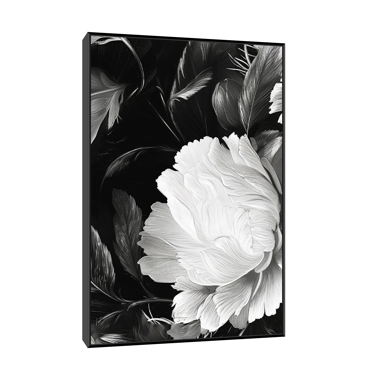 Umetnička slika Floralni kontrast II na platnu - NS Canvas Shop
