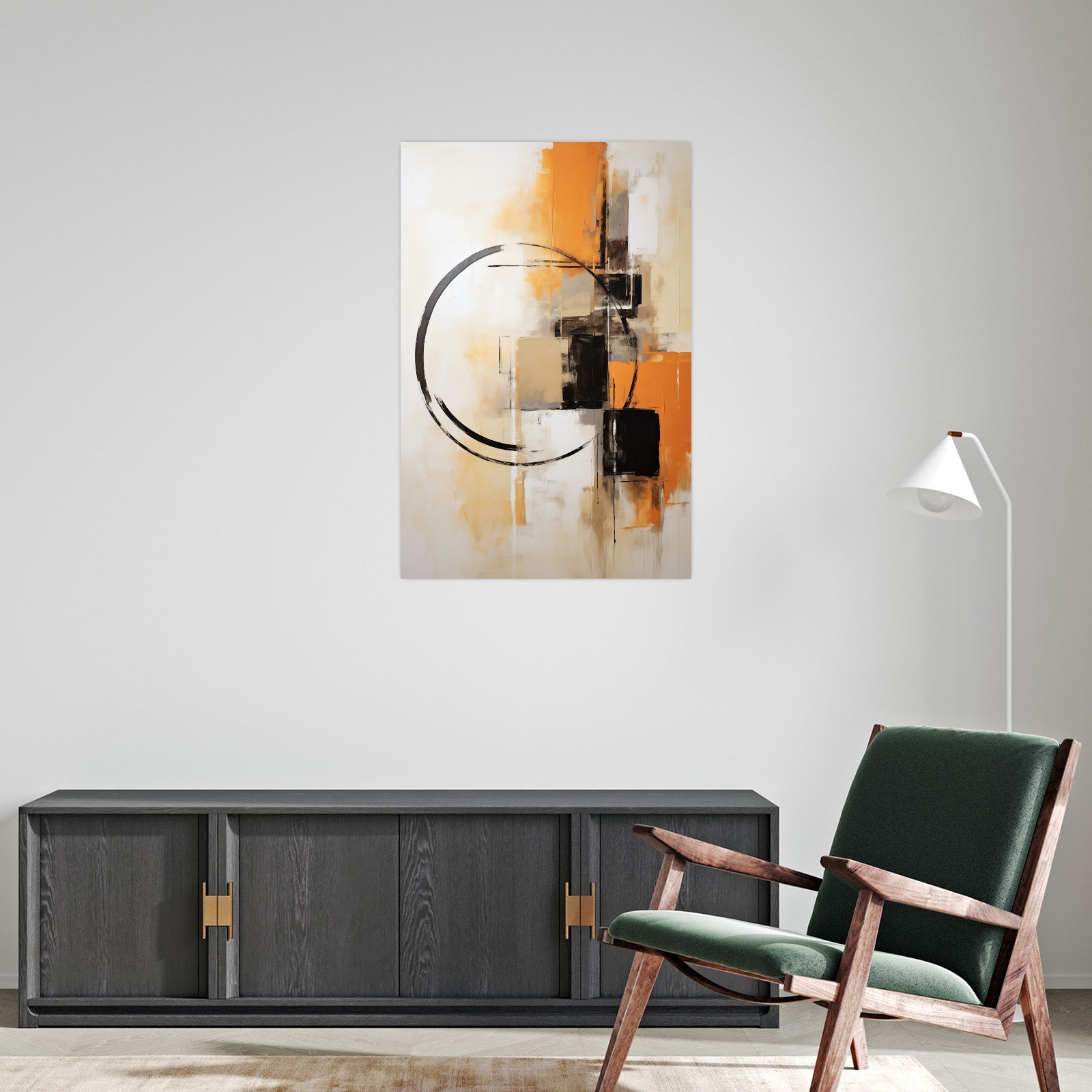 Umetnička slika Forma kruga na platnu - NS Canvas Shop