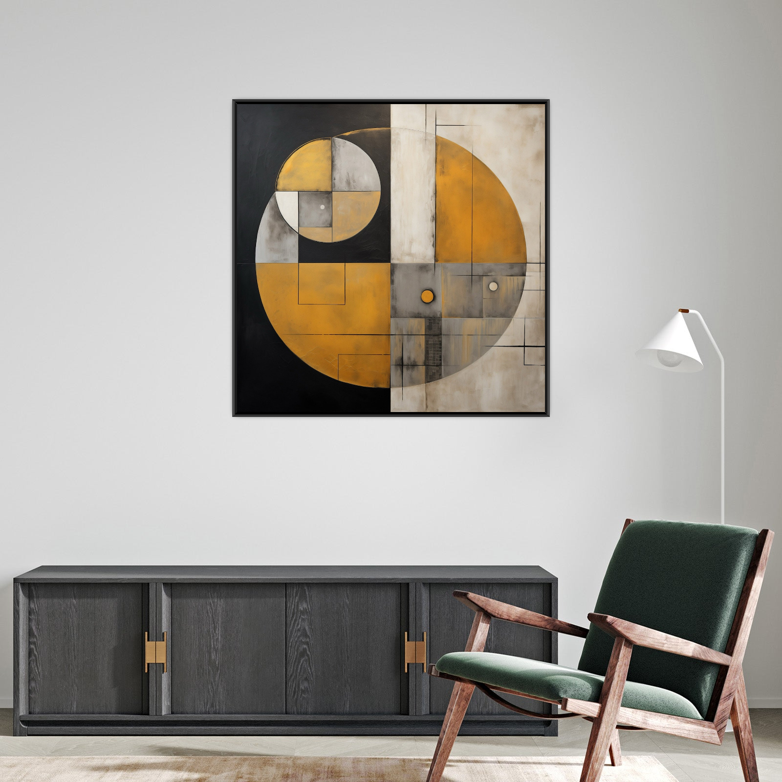 Umetnička slika Forma kruga na platnu - NS Canvas Shop