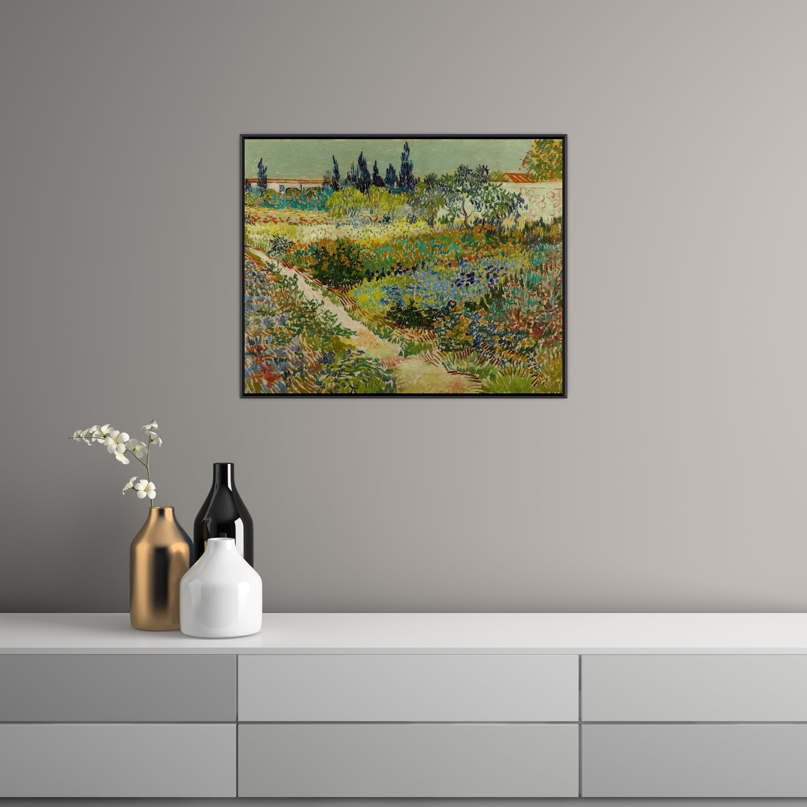 Umetnička slika Garden at Arles, Vincent van Gogh na platnu - NS Canvas Shop