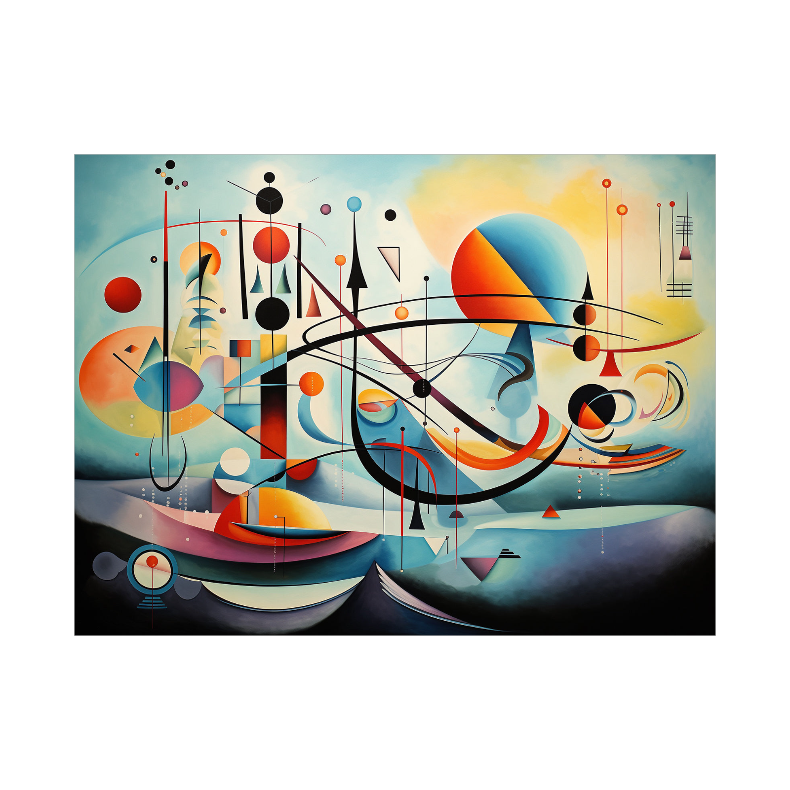 Umetnička slika Geometrijska harmonija na platnu - NS Canvas Shop