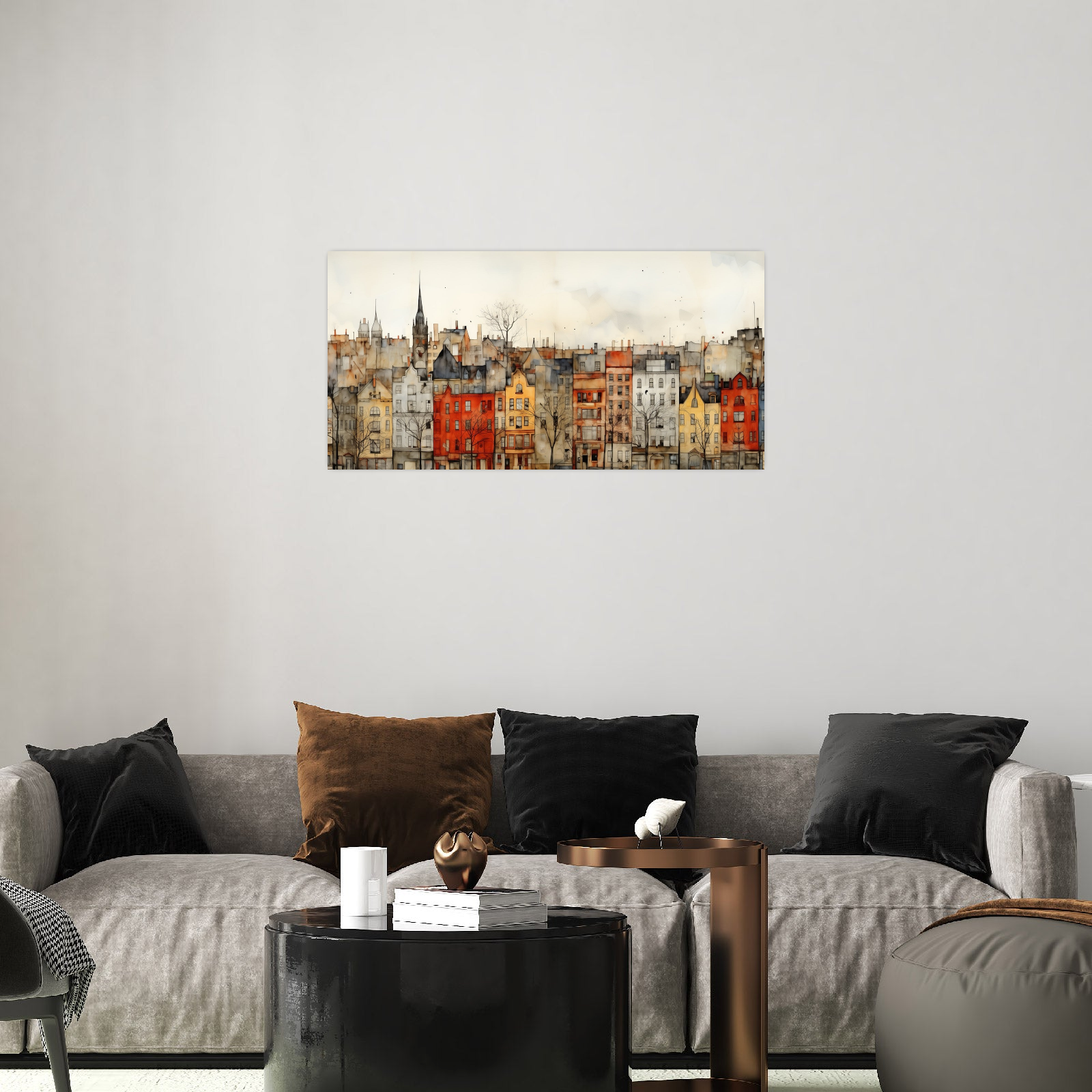 Umetnička slika Gradski Rapsodija na platnu - NS Canvas Shop