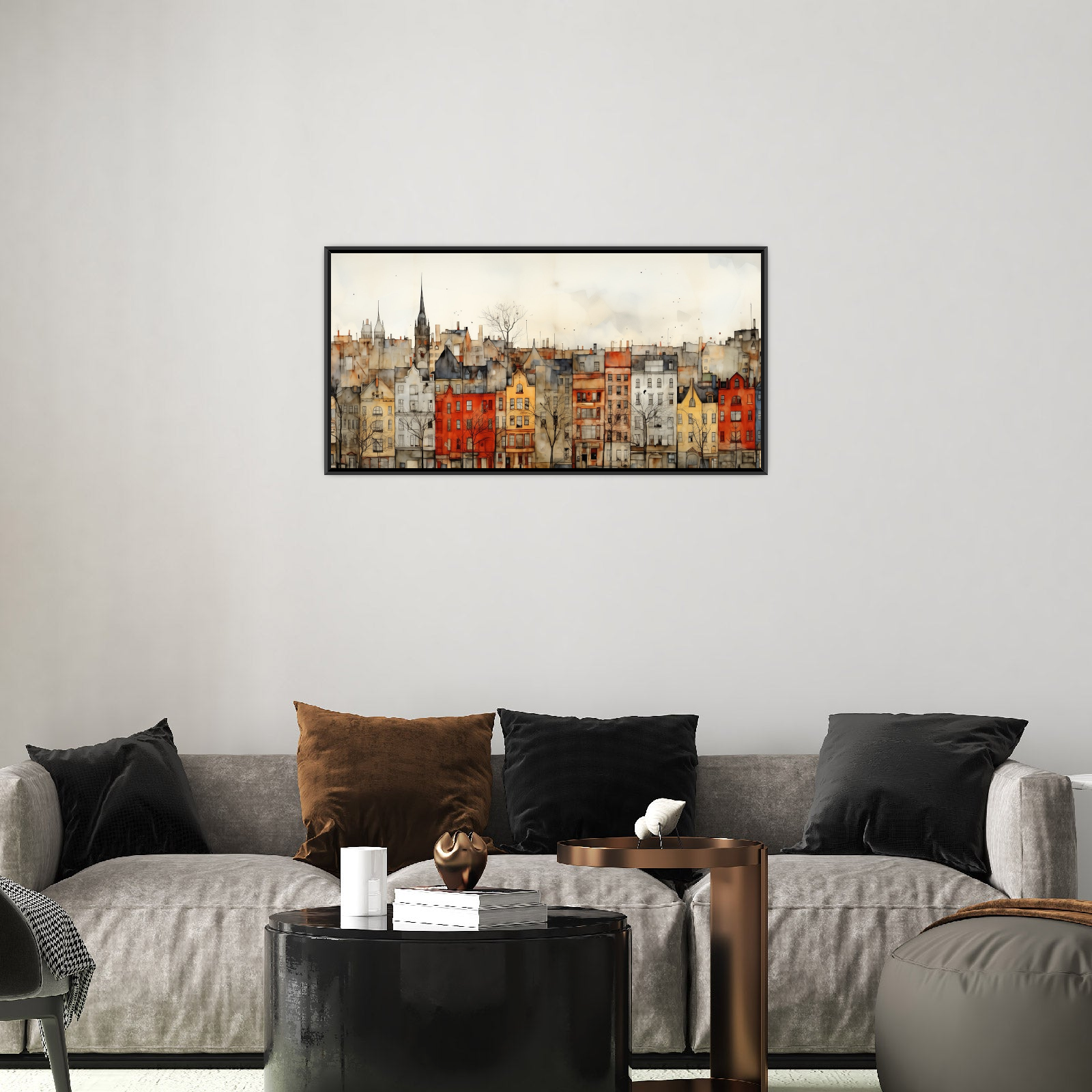 Umetnička slika Gradski Rapsodija na platnu - NS Canvas Shop