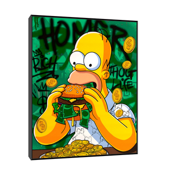 Homer Money Burger – Pop Art Humor i Luksuz