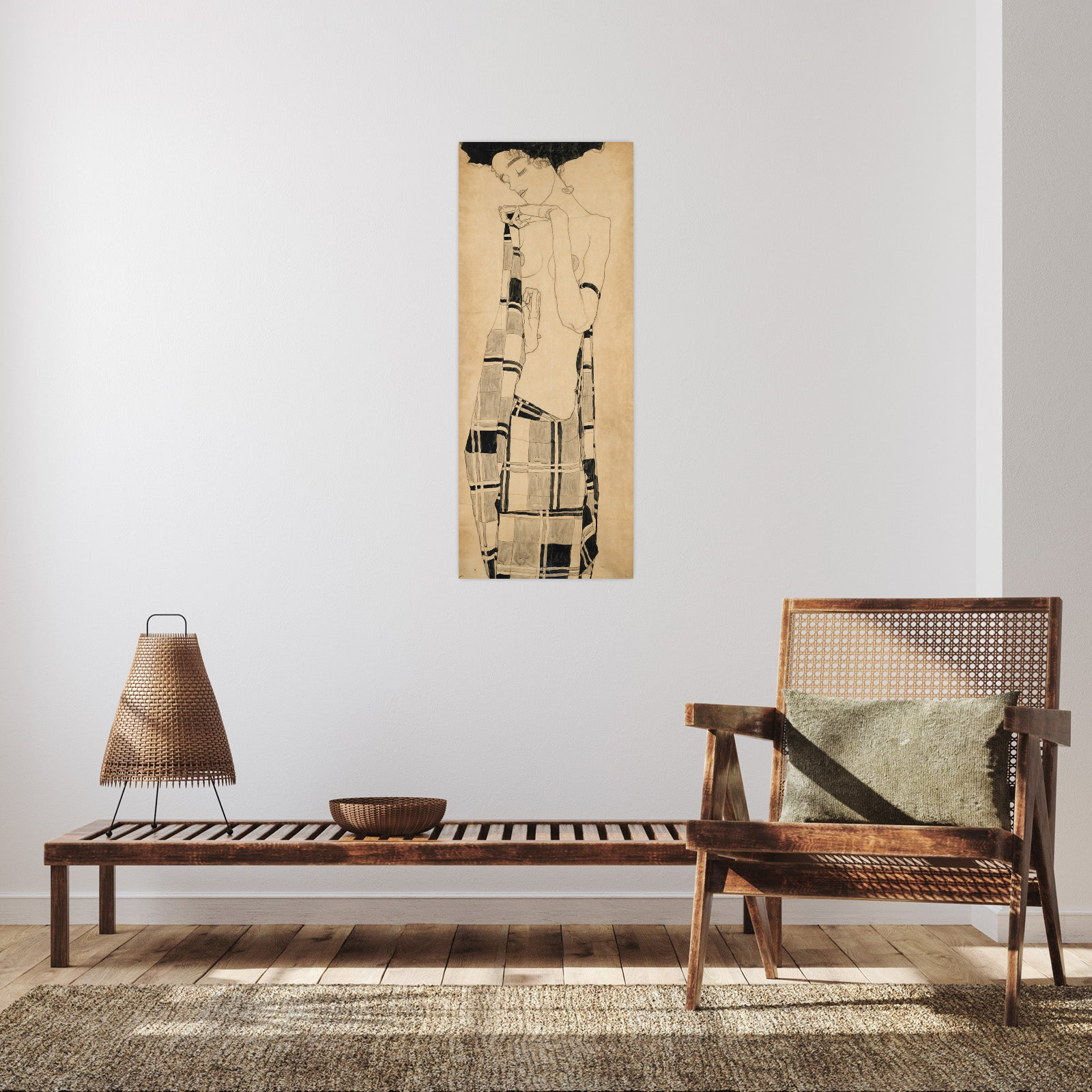 Umetnička slika Standing Girl, Egon Schiele na platnu - NS Canvas Shop