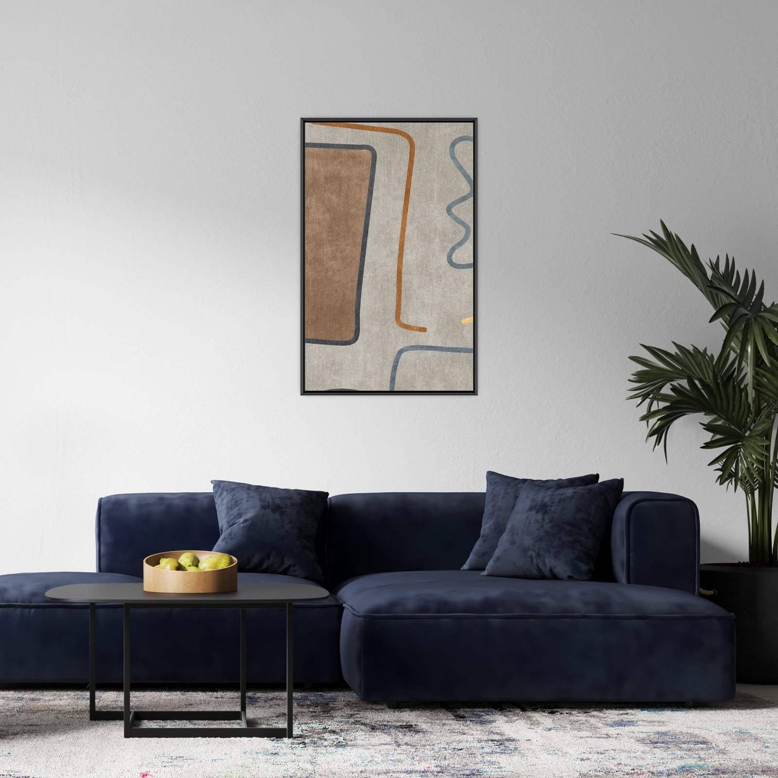 Umetnička slika Kompozicija braon i bež II na platnu - NS Canvas Shop